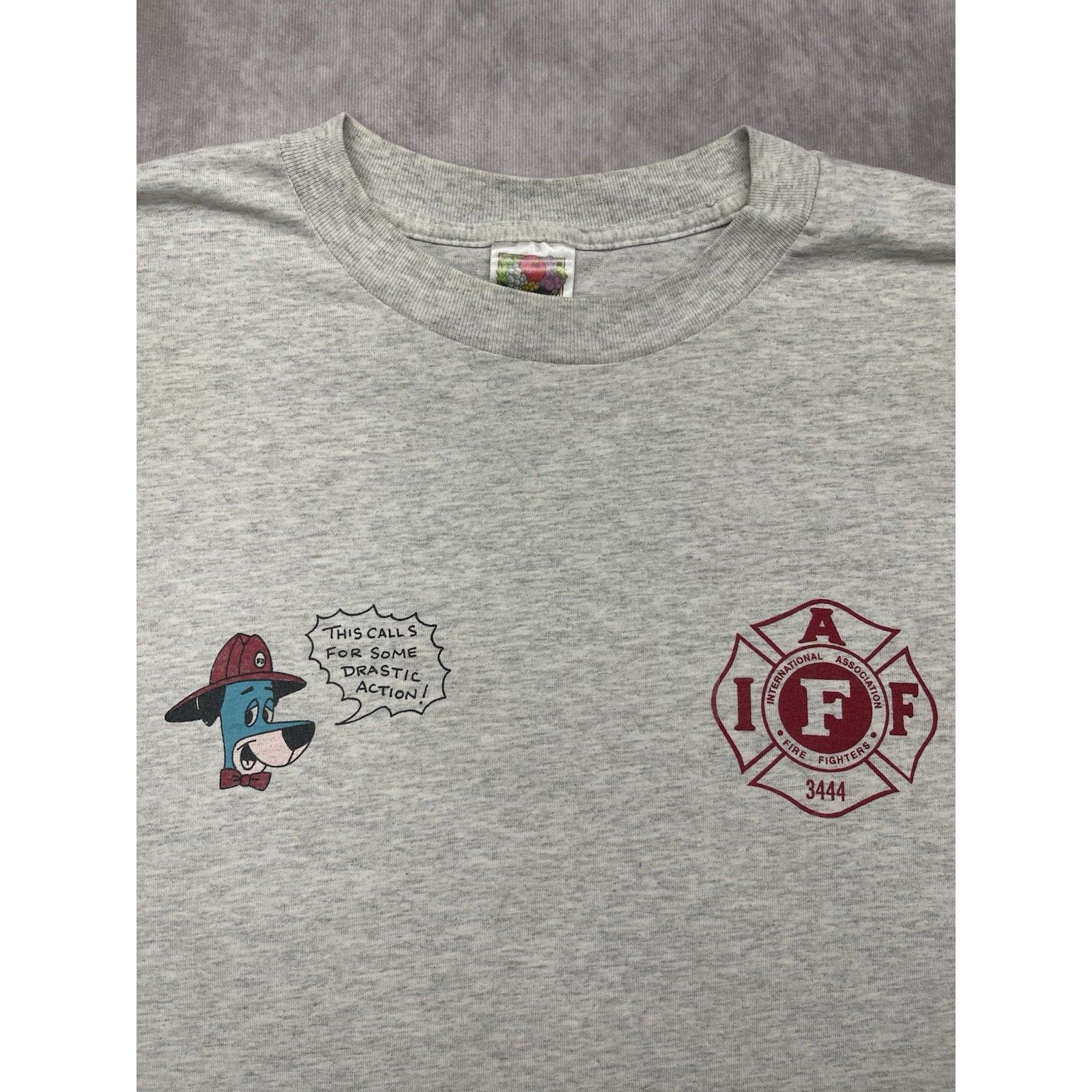 Other VTG 90s Bonita Springs Fire Dept IAFF 3444 Combat Team Huckl Size US XL / EU 56 / 4 - 3 Thumbnail