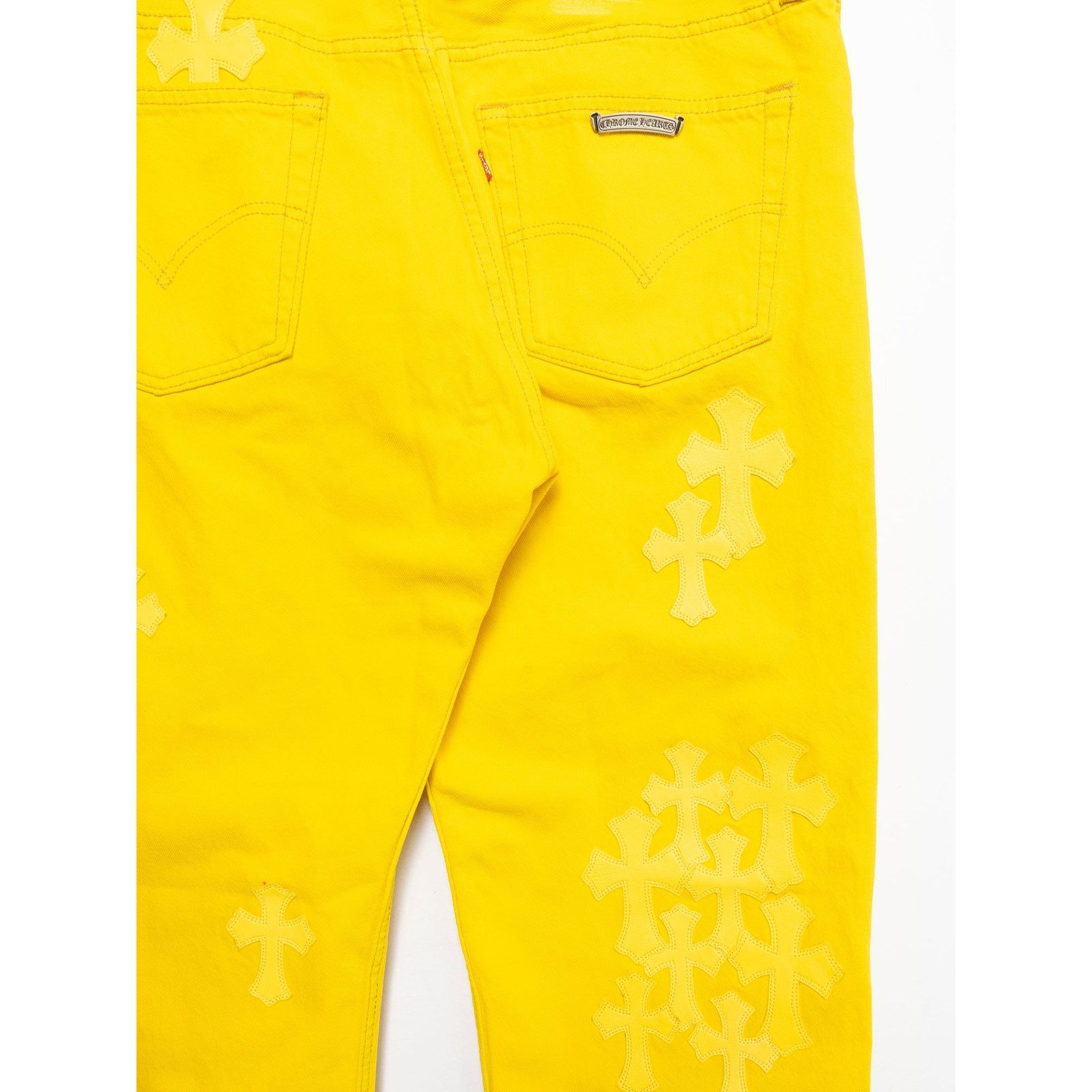 Chrome Hearts 34-Patch Yellow Levi’s Jeans Size US 36 / EU 52 - 3 Thumbnail