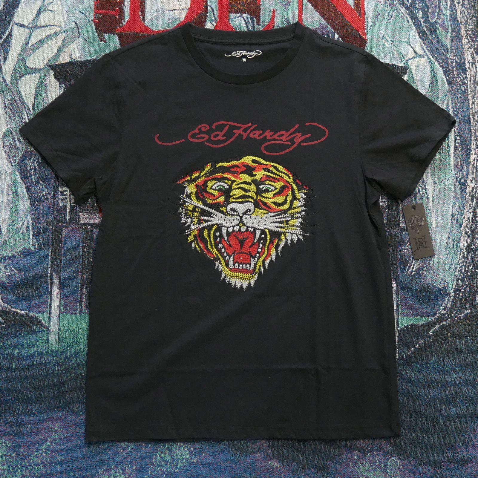 Ed Hardy Ed Hardy Tiger Rhinestone Print Tee Size US M / EU 48-50 / 2 - 3 Thumbnail