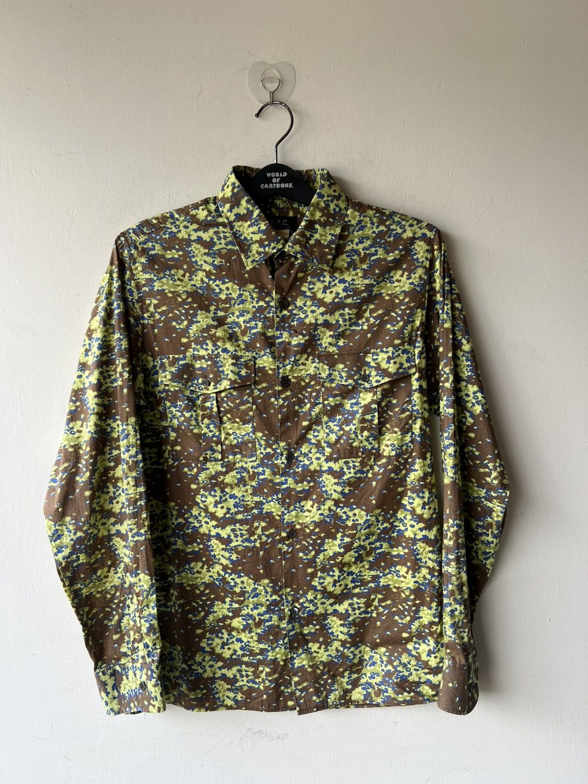 A.P.C. Vintage A.P.C. Made in France Camouflage Long Sleeve Shirt Size US M / EU 48-50 / 2 - 6 Thumbnail
