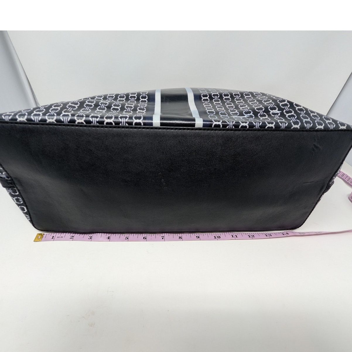 Tory Burch Tory Burch Gemini Link Tote Black Logo Print Coated Canvas Size ONE SIZE - 14 Thumbnail