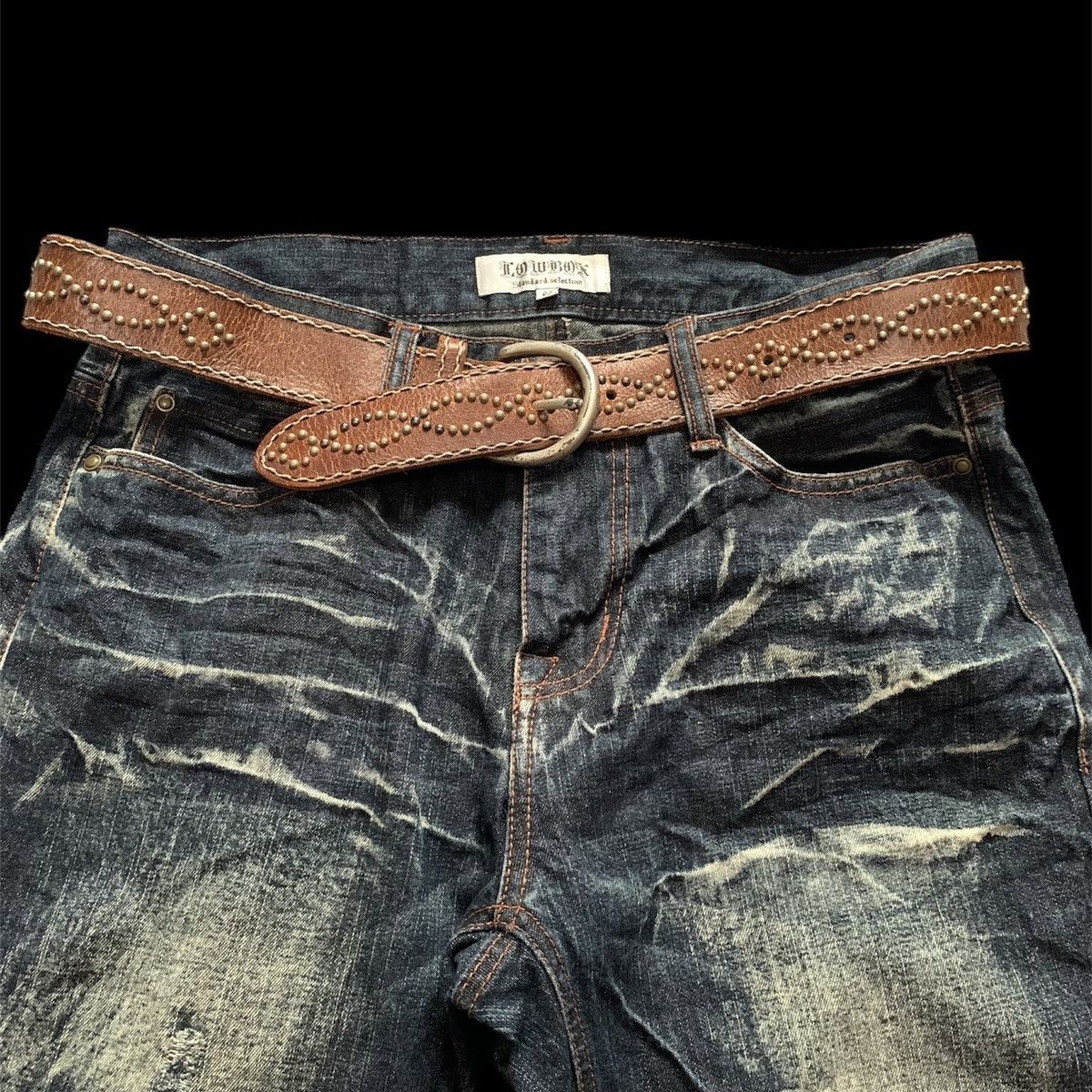 If Six Was Nine × Japanese Brand × Le Grande Bleu (L.G.B.) Studded leather belt Size ONE SIZE - 1 Thumbnail