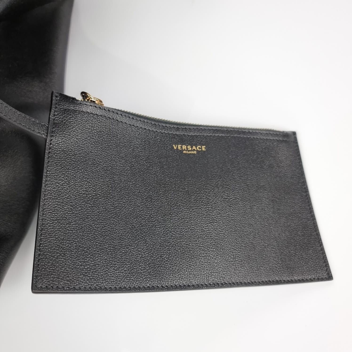 Versace VERSACE Black Leather Tote Bag New Size ONE SIZE - 8 Thumbnail