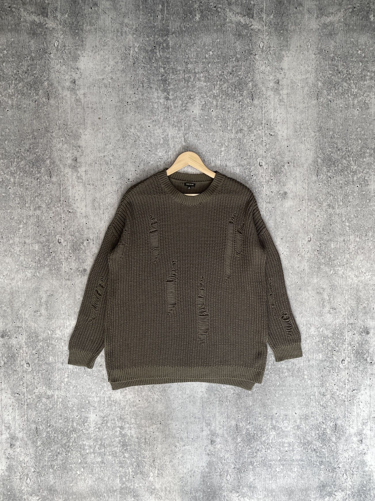 Vintage Avant-garde knitted sweatshirt with scuffs Size S oversized Size US S / EU 44-46 / 1 - 1 Thumbnail