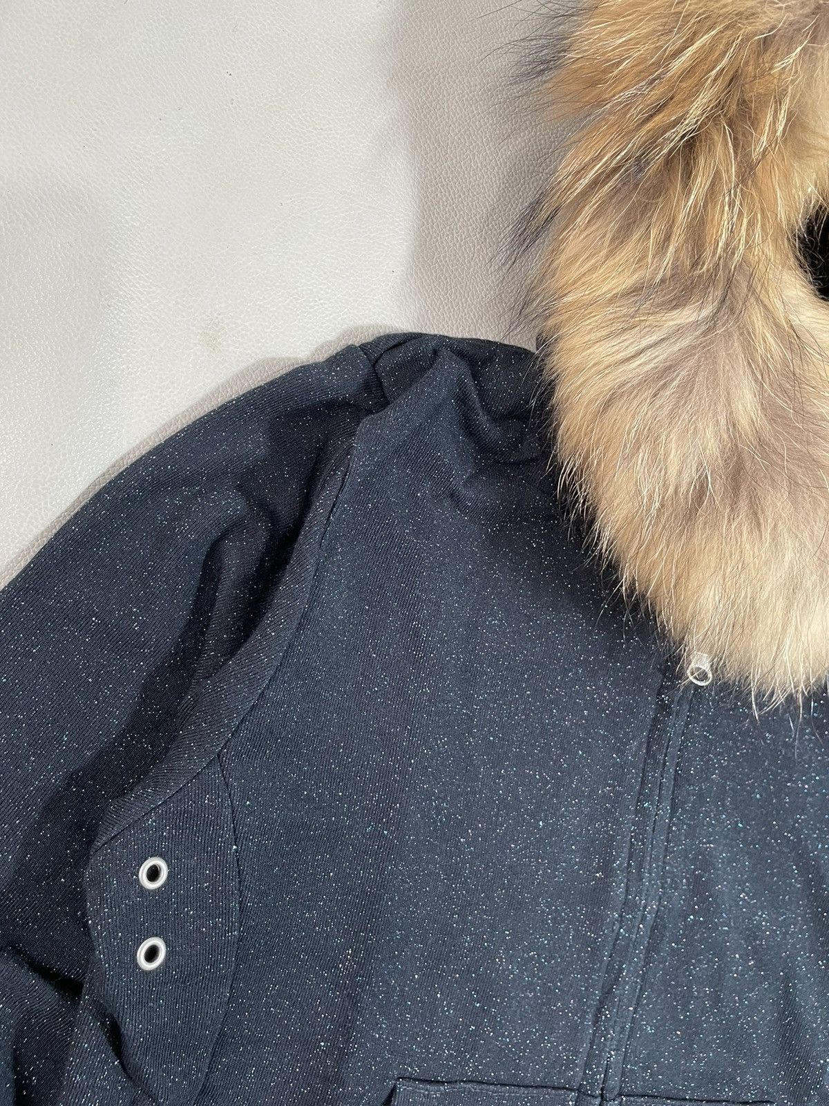 If Six Was Nine × Japanese Brand × Le Grande Bleu (L.G.B.) Studded Zip Up fur hoodie glitter black Size M / US 6-8 / IT 42-44 - 3 Thumbnail
