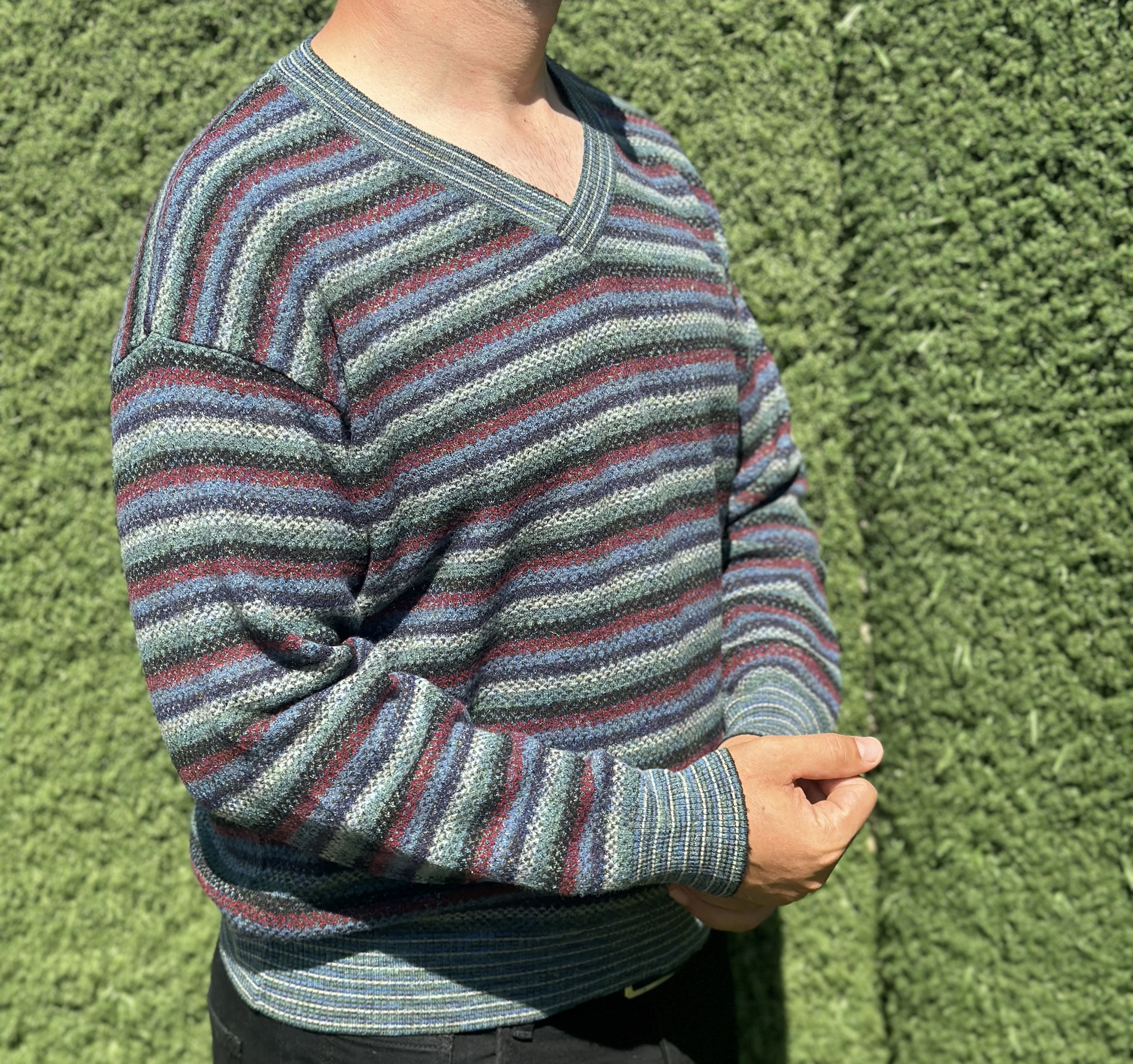 Missoni Missoni Sport Rainbow 3D Striped Pullover Cosby Size 54 L Size US L / EU 52-54 / 3 - 4 Thumbnail