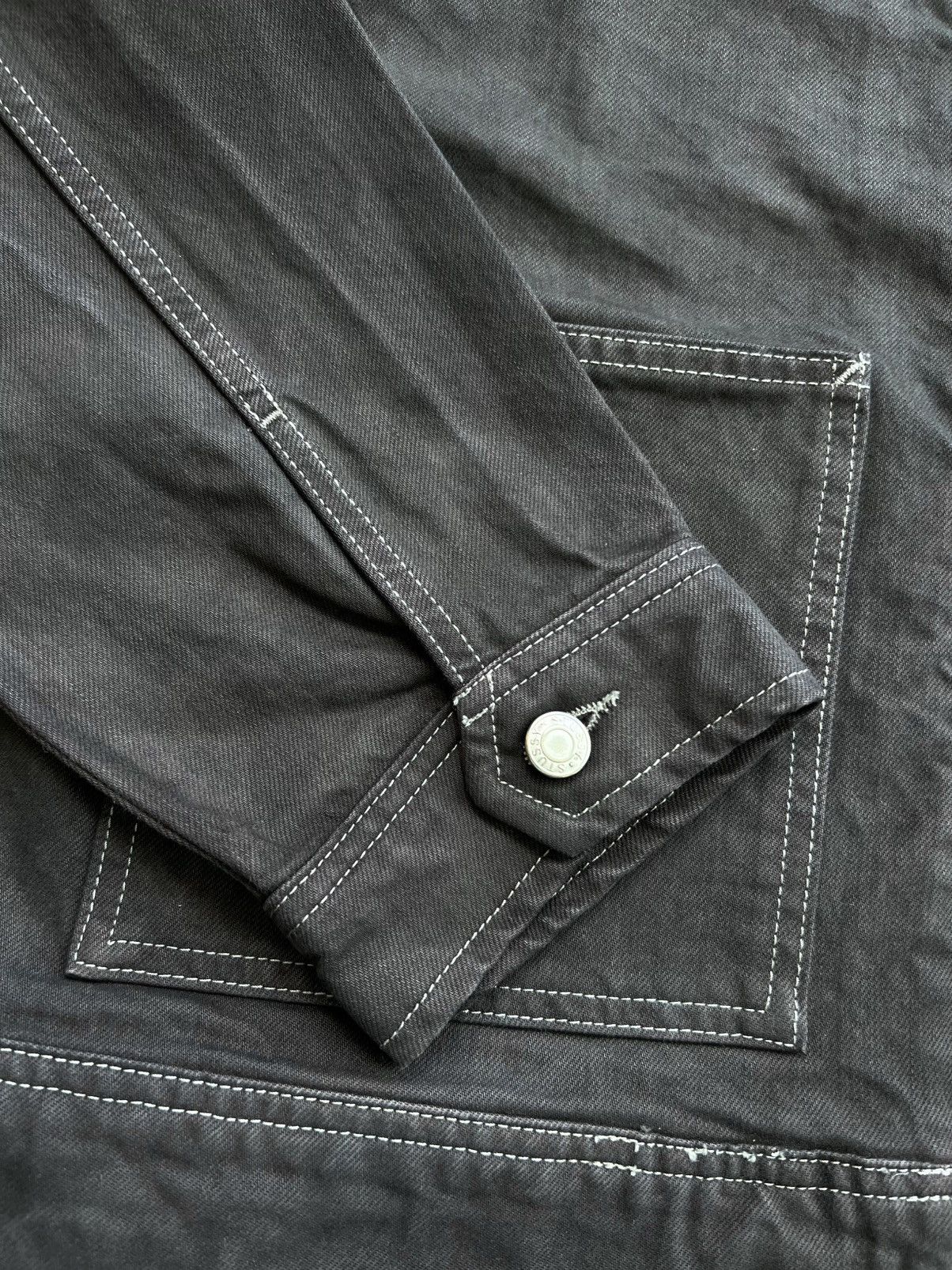 Stussy Stussy Black Dyed Denim Zip Up Work Jacket Large Size US L / EU 52-54 / 3 - 8 Thumbnail