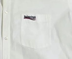 Balenciaga Balenciaga size 40 Embroidered Wave Shirt White Size US XXS / EU 40 - 5 Thumbnail