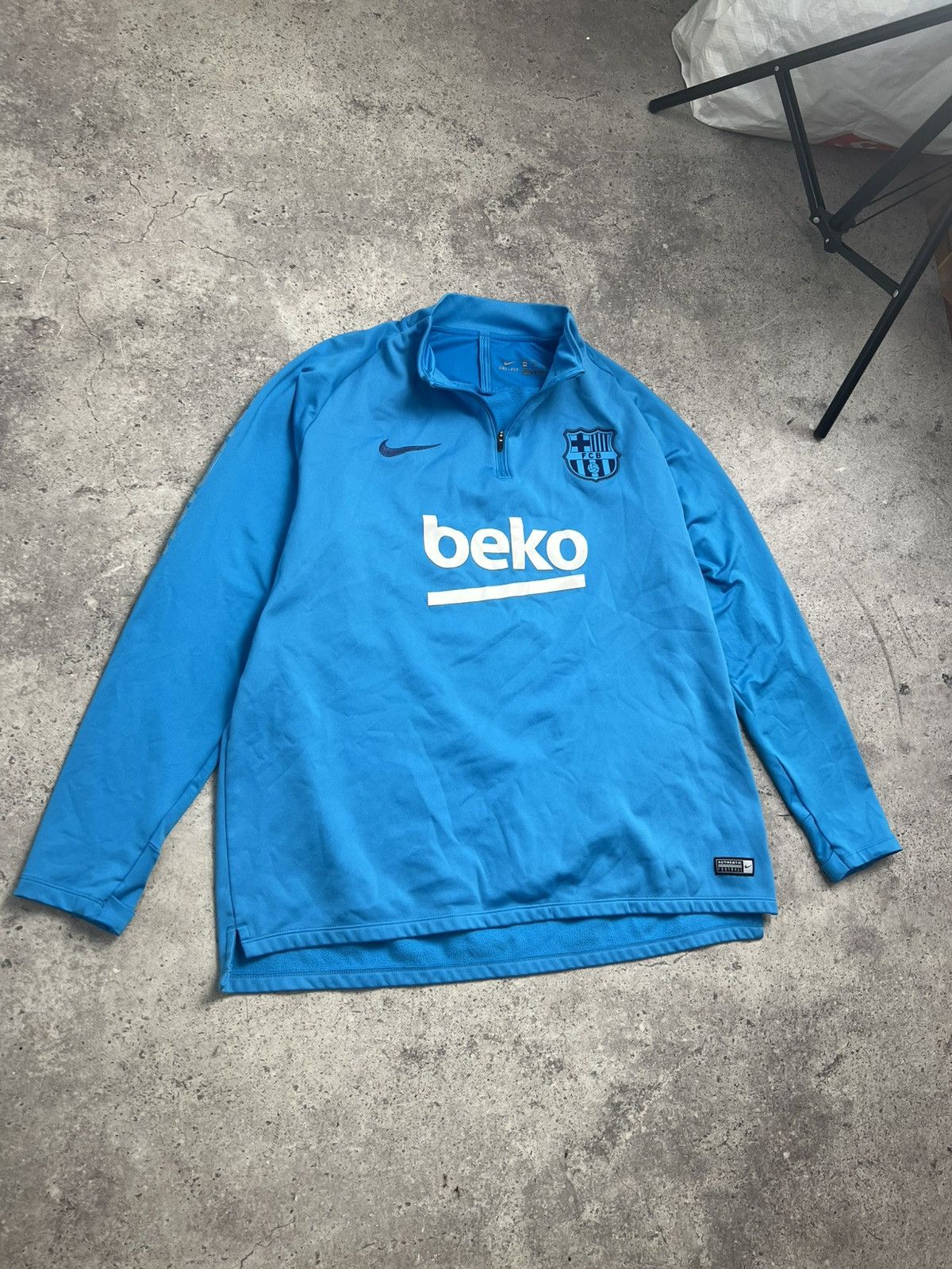 Nike Fc Barcelona Nike training fleece long sleeve top Size US XXL / EU 58 / 5 - 3 Thumbnail