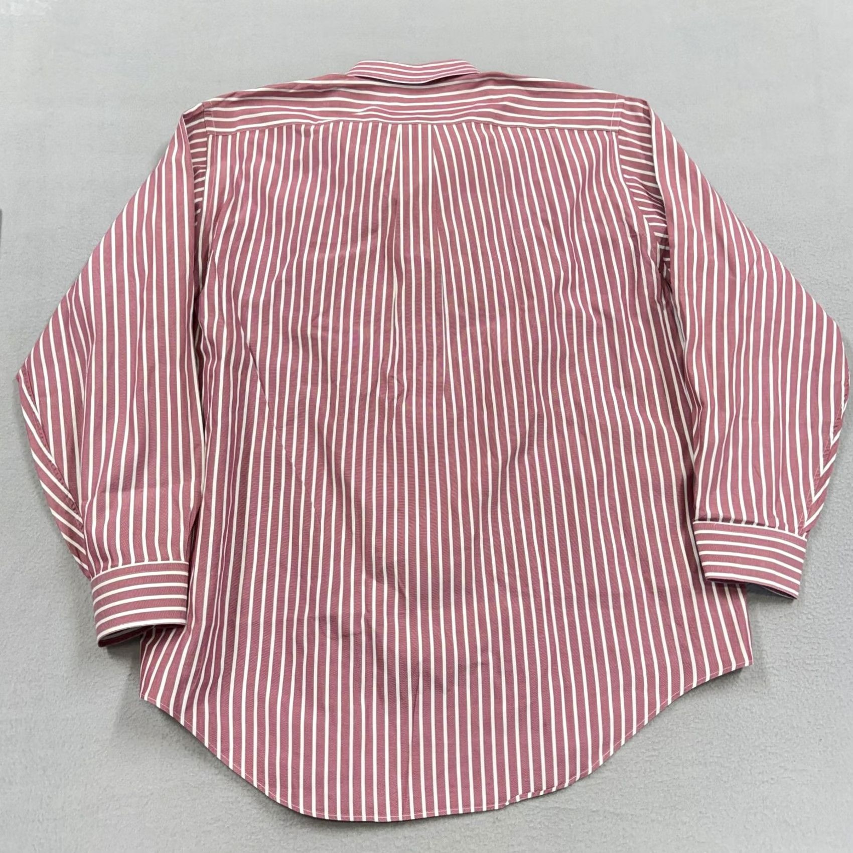 Vintage VINTAGE L.L.Bean Shirt Mens 17.5 34/35 Red Stripe Button-Down Hong Kong Dress Shirt Size US XXL / EU 58 / 5 - 3 Thumbnail