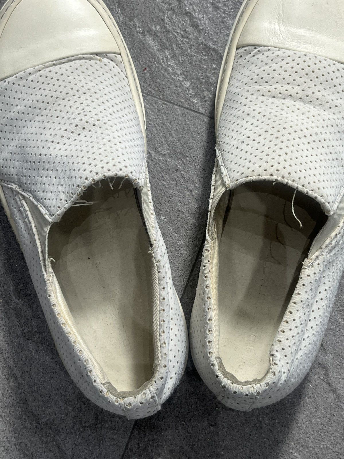 Rick Owens Drkshdw Rick Owens Drkshdw Perforated Cap Toe Slip On Sneakers Size US 8.5 / EU 41-42 - 12 Thumbnail