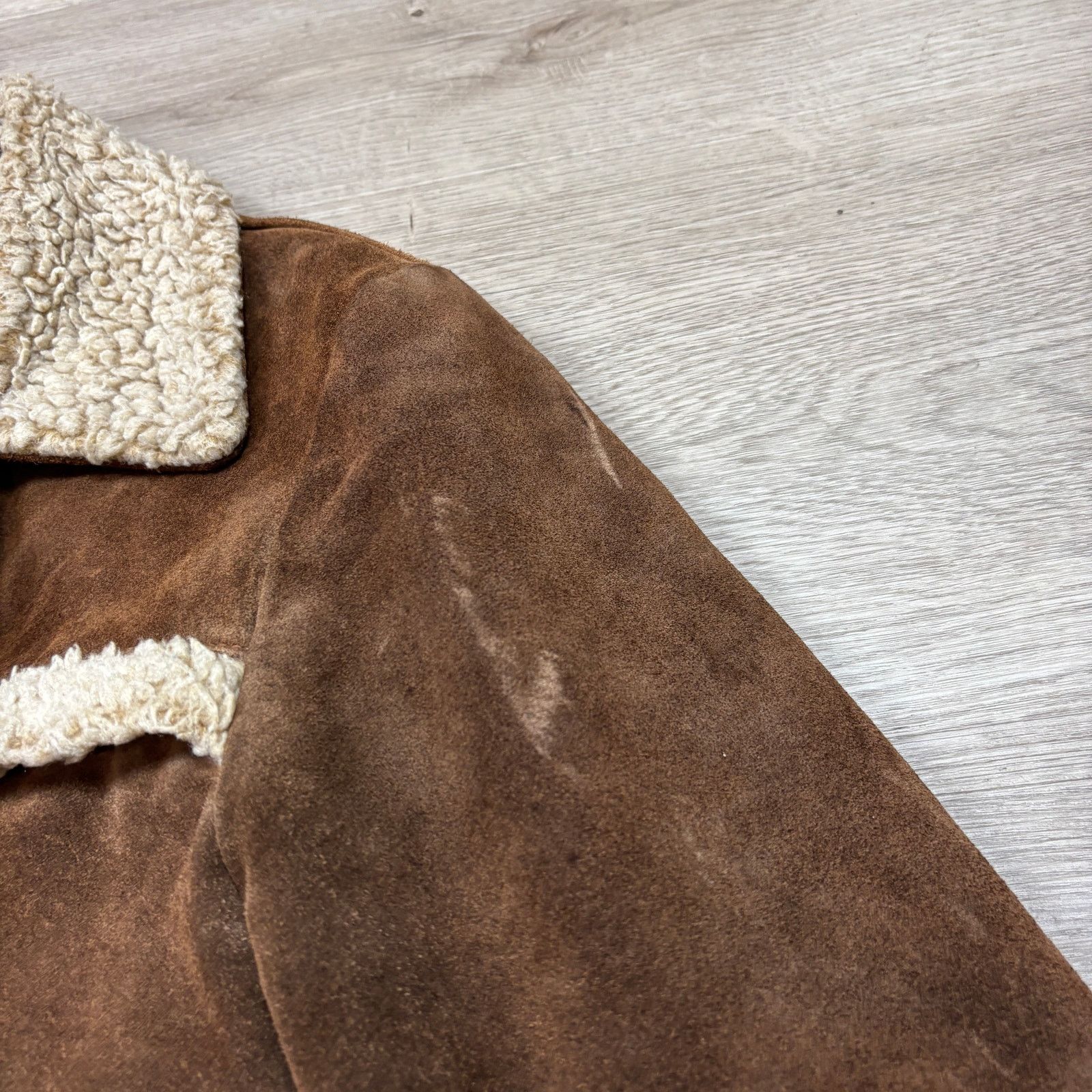 Schott × Vintage VTG Schott Bros NYC Rancher Western Shearling Suede Coat 40 Size US M / EU 48-50 / 2 - 13 Thumbnail