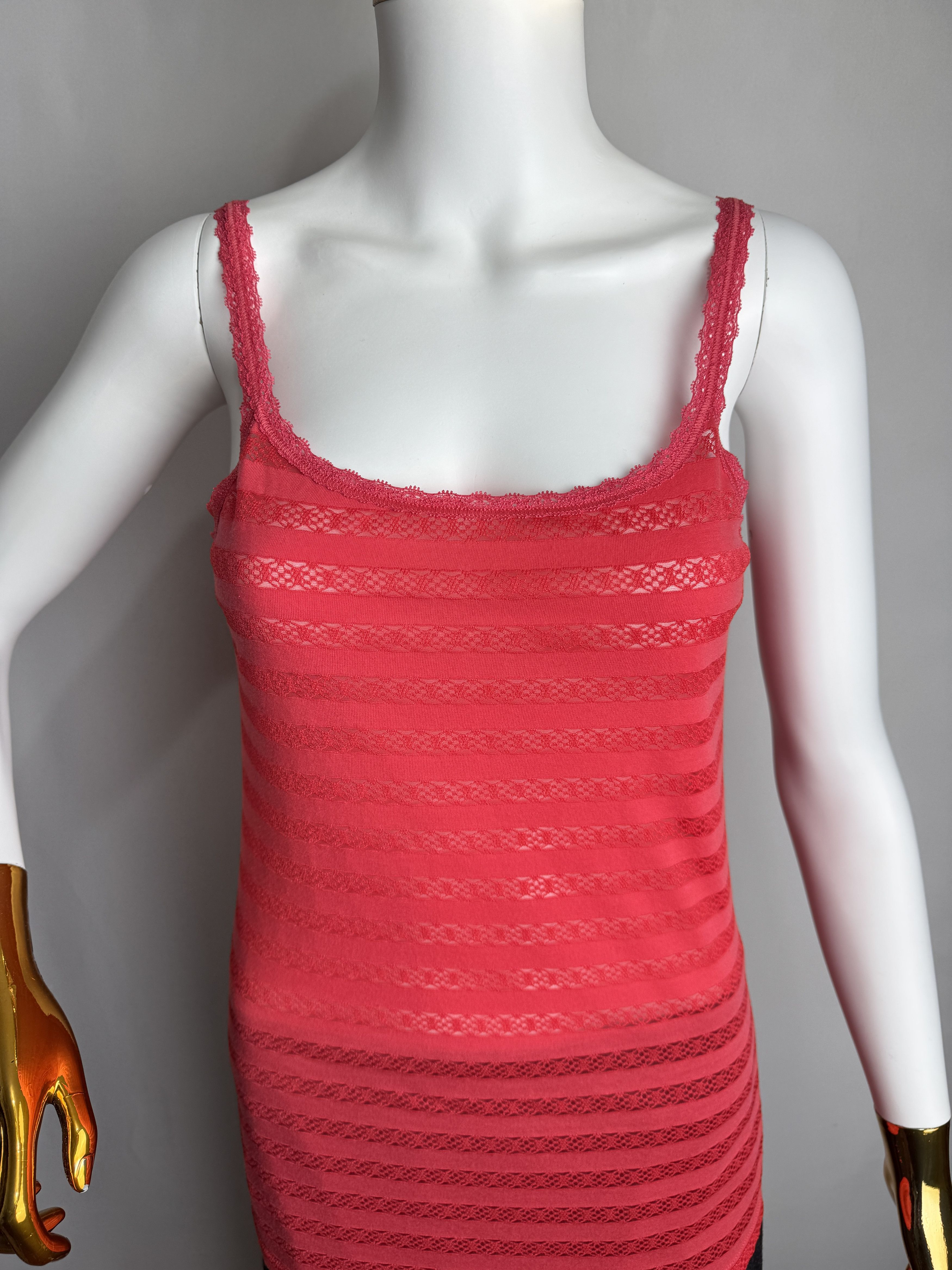 Designer × Pierre Cardin × Vintage PIERRE CARDIN vintage women’s sheer lace tank top Size S / US 4 / IT 40 - 6 Thumbnail