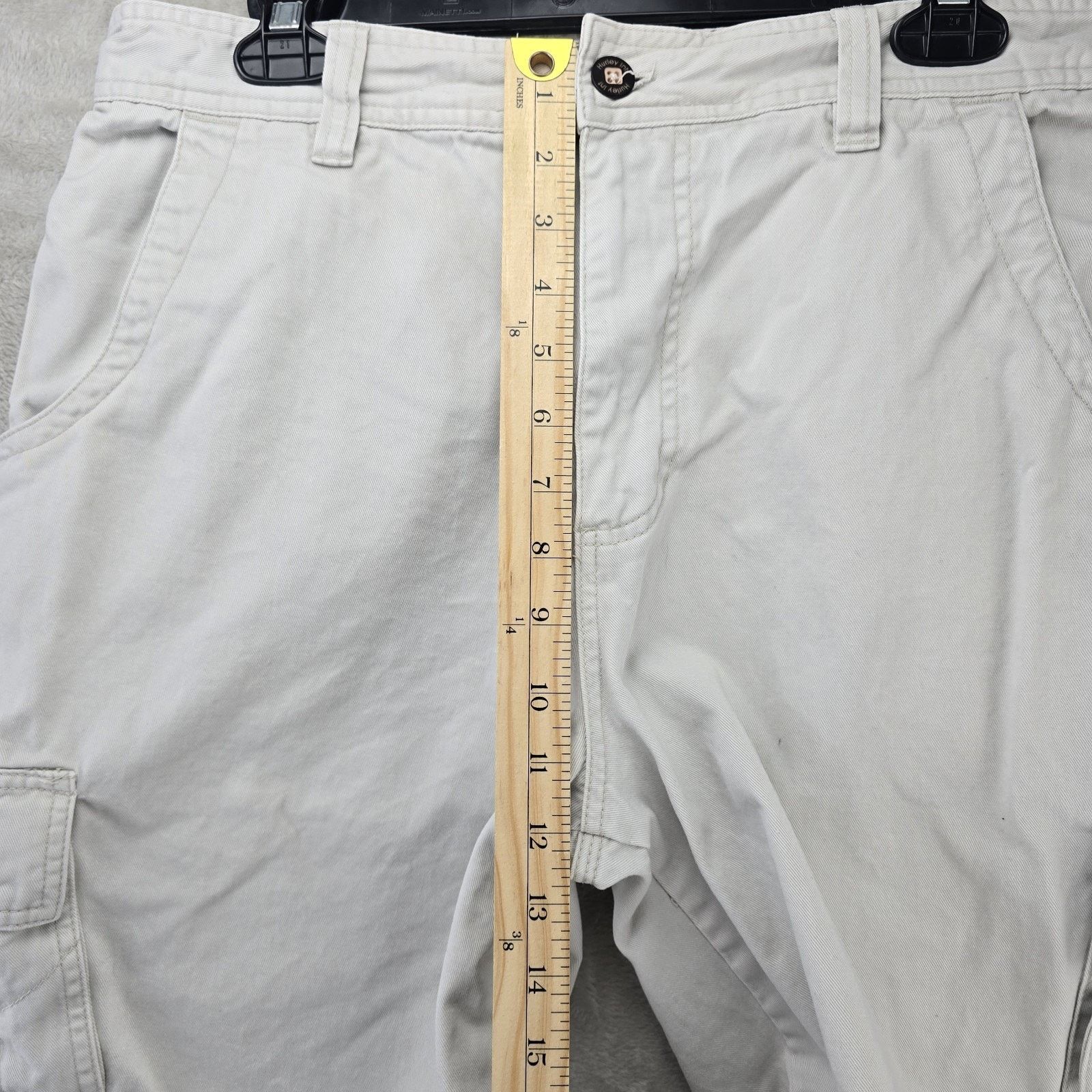 Hurley Vintage Hurley Shorts Men 33x10 Ivory Cargo Skater Y2K Surf Size US 33 - 13 Thumbnail