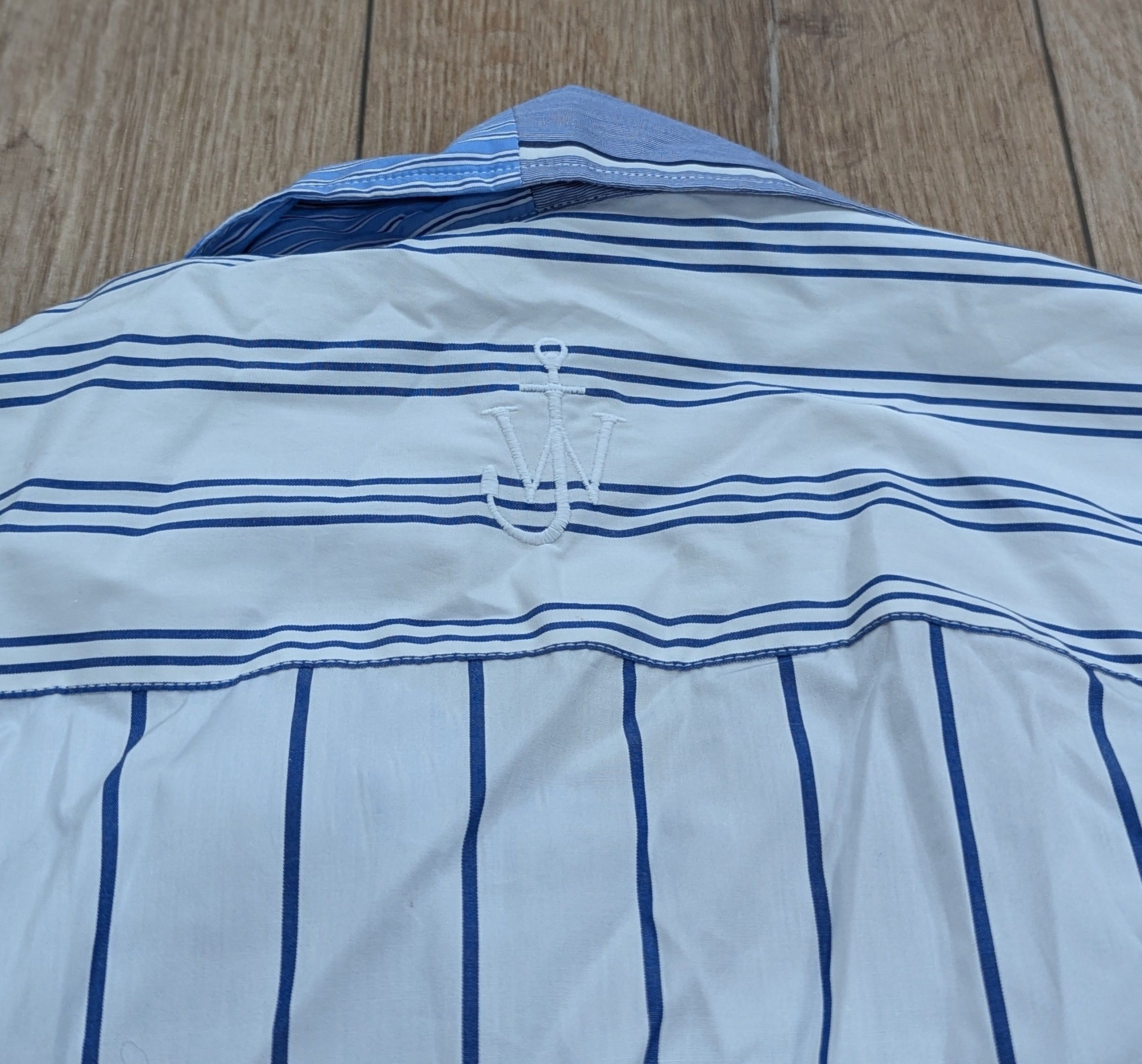 JW Anderson JW Anderson Mixed Stripe SS Button Up Shirt Light Blue 52 Size US L / EU 52-54 / 3 - 7 Thumbnail
