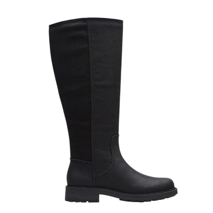 Clarks CLARKS / Opal Glow / Black / Leather / Zipper / Knee High / Size US 9.5 / IT 39.5 - 3 Thumbnail