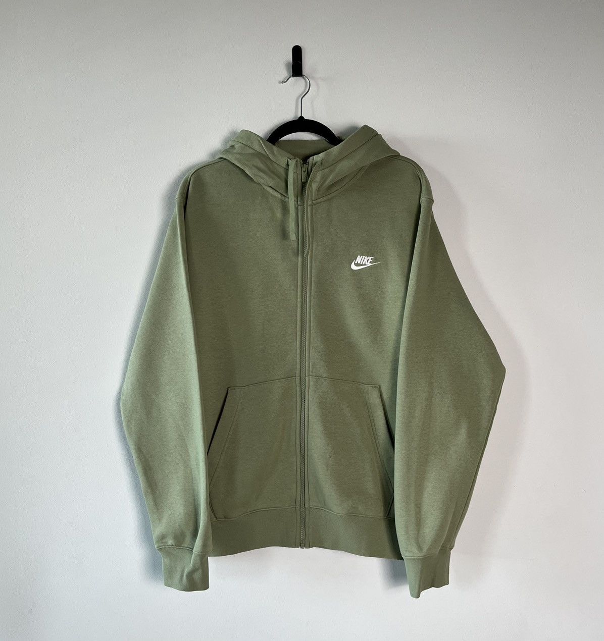 Nike Nike Full Zip Hoodie Green Minimal Streetwear Jacket Swoosh Size US L / EU 52-54 / 3 - 1 Thumbnail