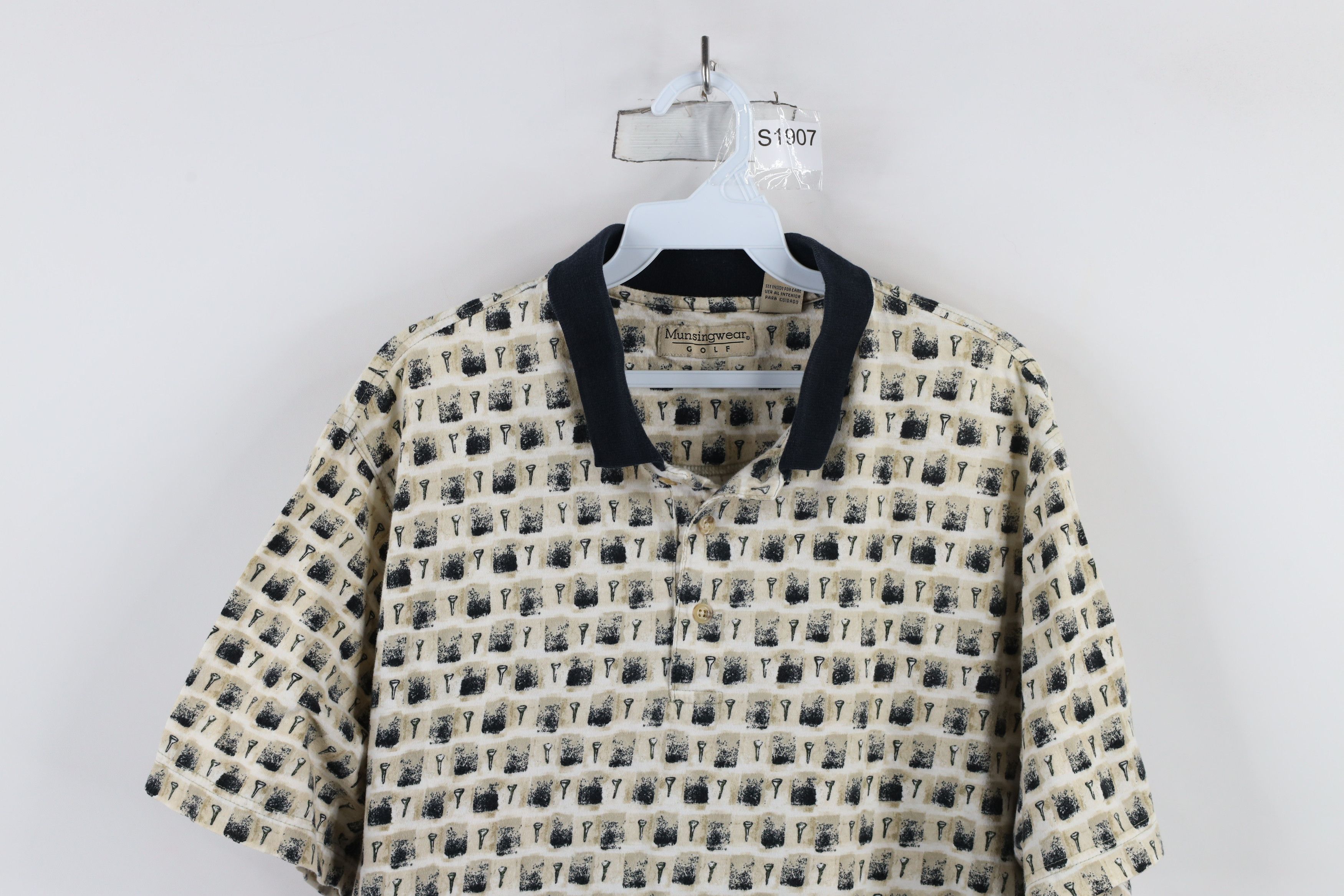 Vintage Vintage 90s Streetwear Checkered All Over Print Polo Shirt Size US L / EU 52-54 / 3 - 2 Thumbnail