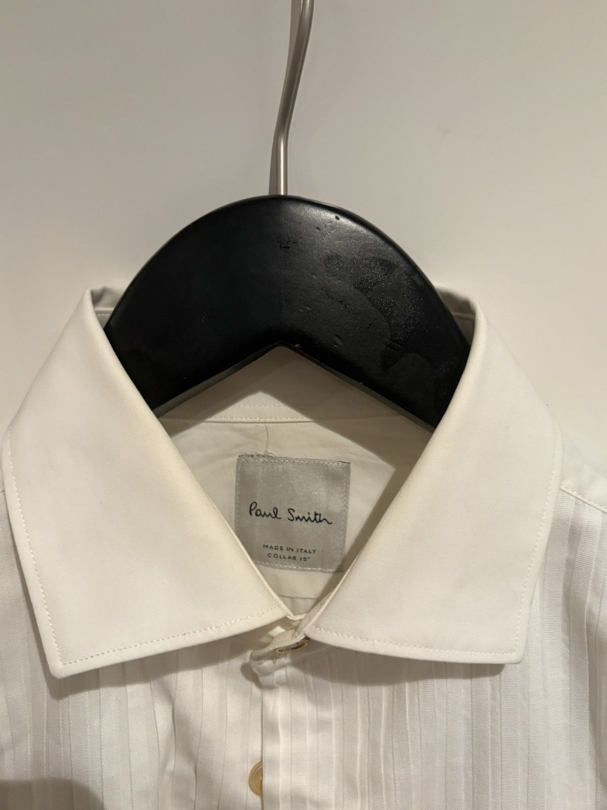 Paul Smith Paul Smith Men’s Tux Shirt, Sz 15, White, Cuff, Italy Size US S / EU 44-46 / 1 - 5 Thumbnail