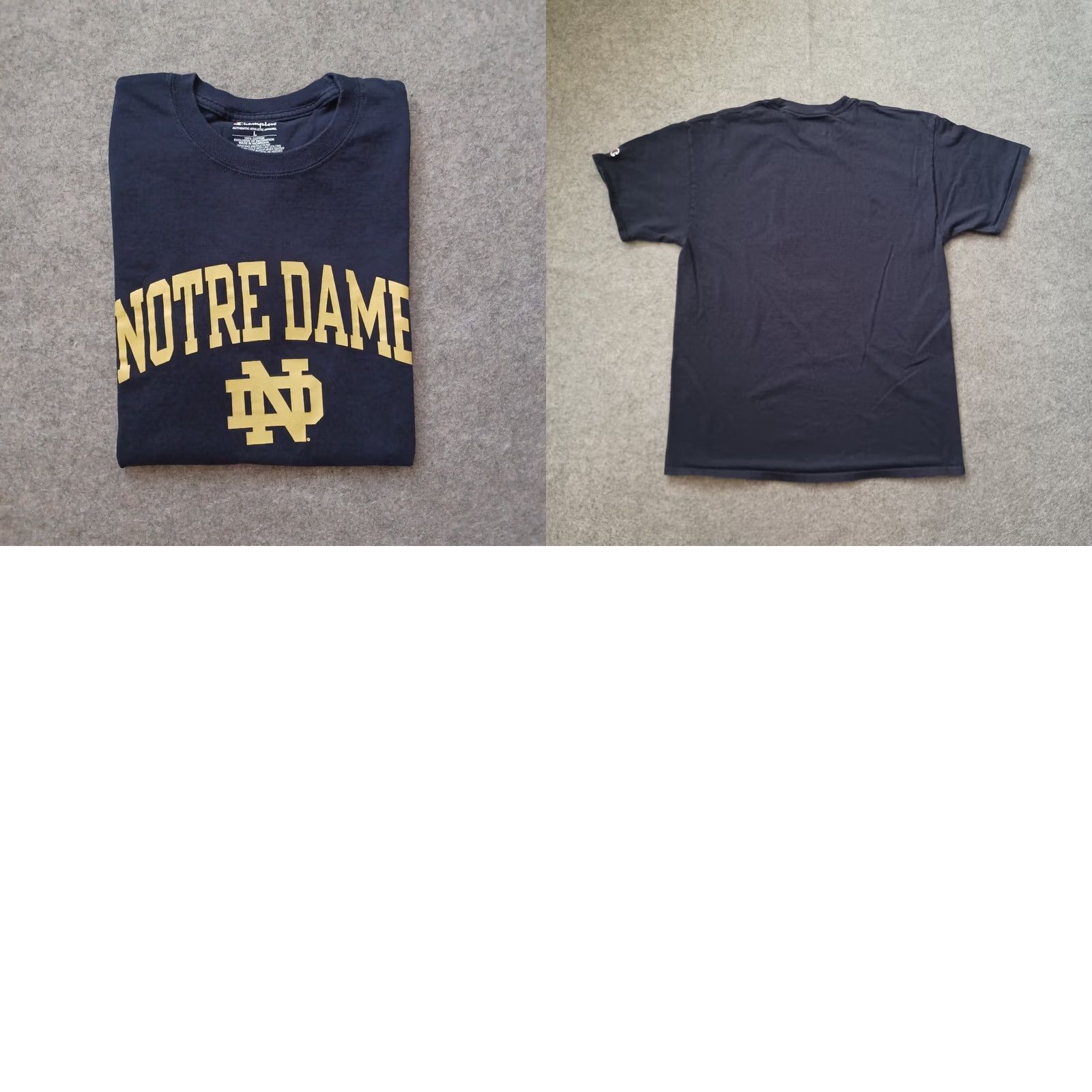 Champion Notre Dame Fighting Irish T Shirt Mens Large Blue Logo Spellout Short Sleeve Size US L / EU 52-54 / 3 - 9 Thumbnail