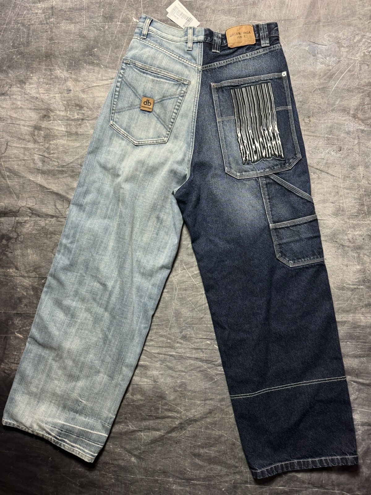 Balenciaga Balenciaga Embroidered 50/50 Color block Jeans Size US 30 / EU 46 - 2 Thumbnail