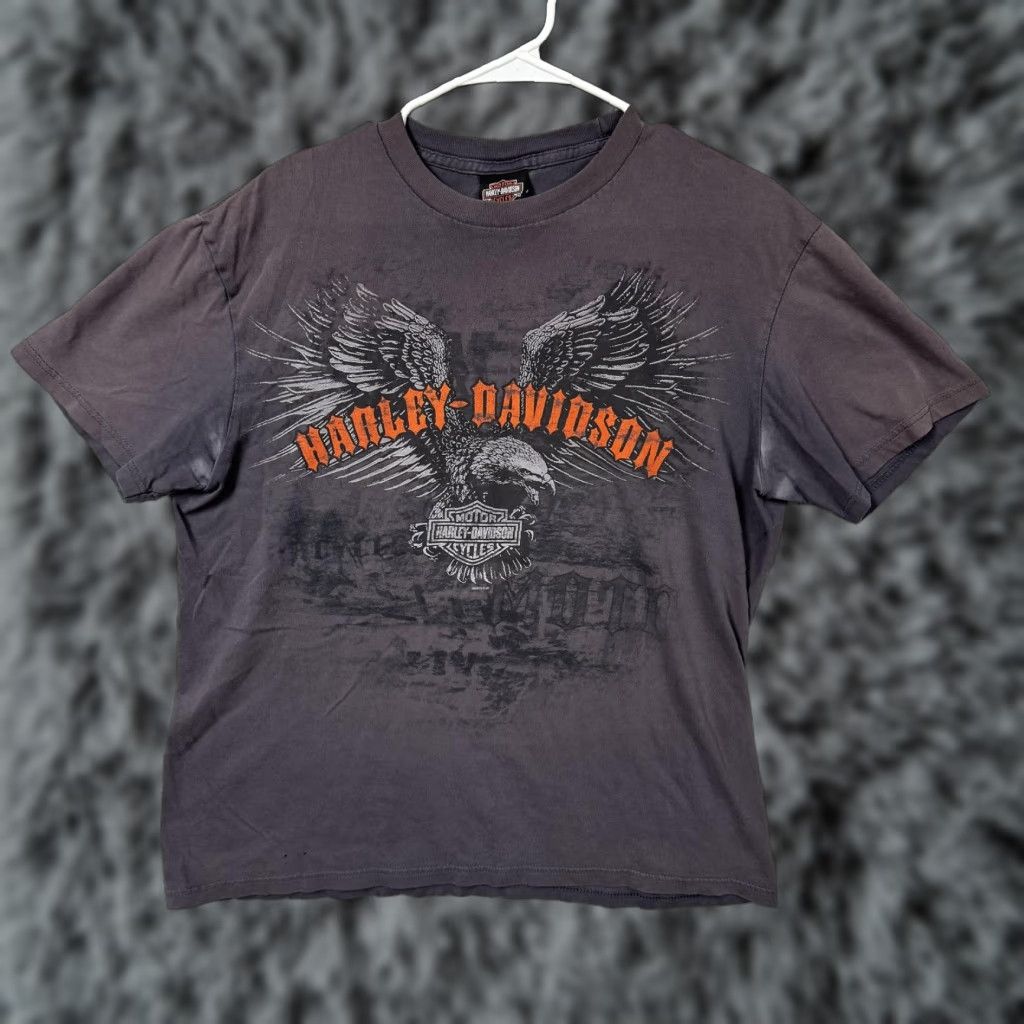 Harley Davidson VINTAGE Harley-Davidson Shirt Large Eagle Skull Alamo City Texas Biker Grunge Streetwear Size US L / EU 52-54 / 3 - 1 Thumbnail