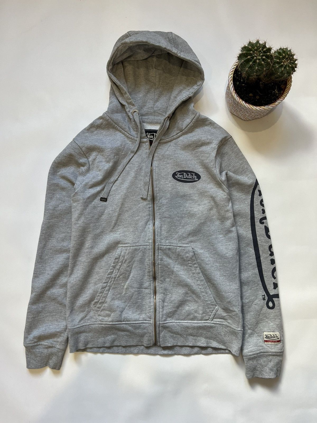 Von Dutch Vintage Von Dutch Zip Up Hoodie Gray Size US S / EU 44-46 / 1 - 1 Thumbnail