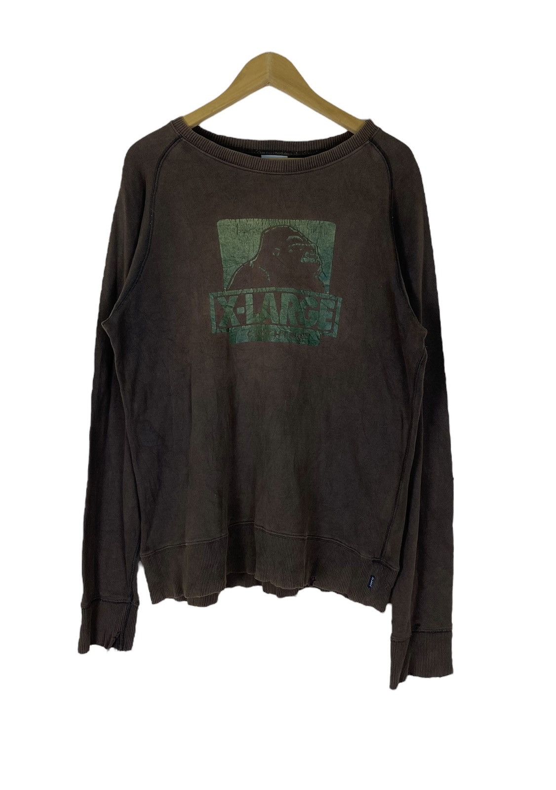 Vintage × Xlarge Vintage Trashed Xlarge Big Logo Sweatshirt Size US M / EU 48-50 / 2 - 2 Thumbnail