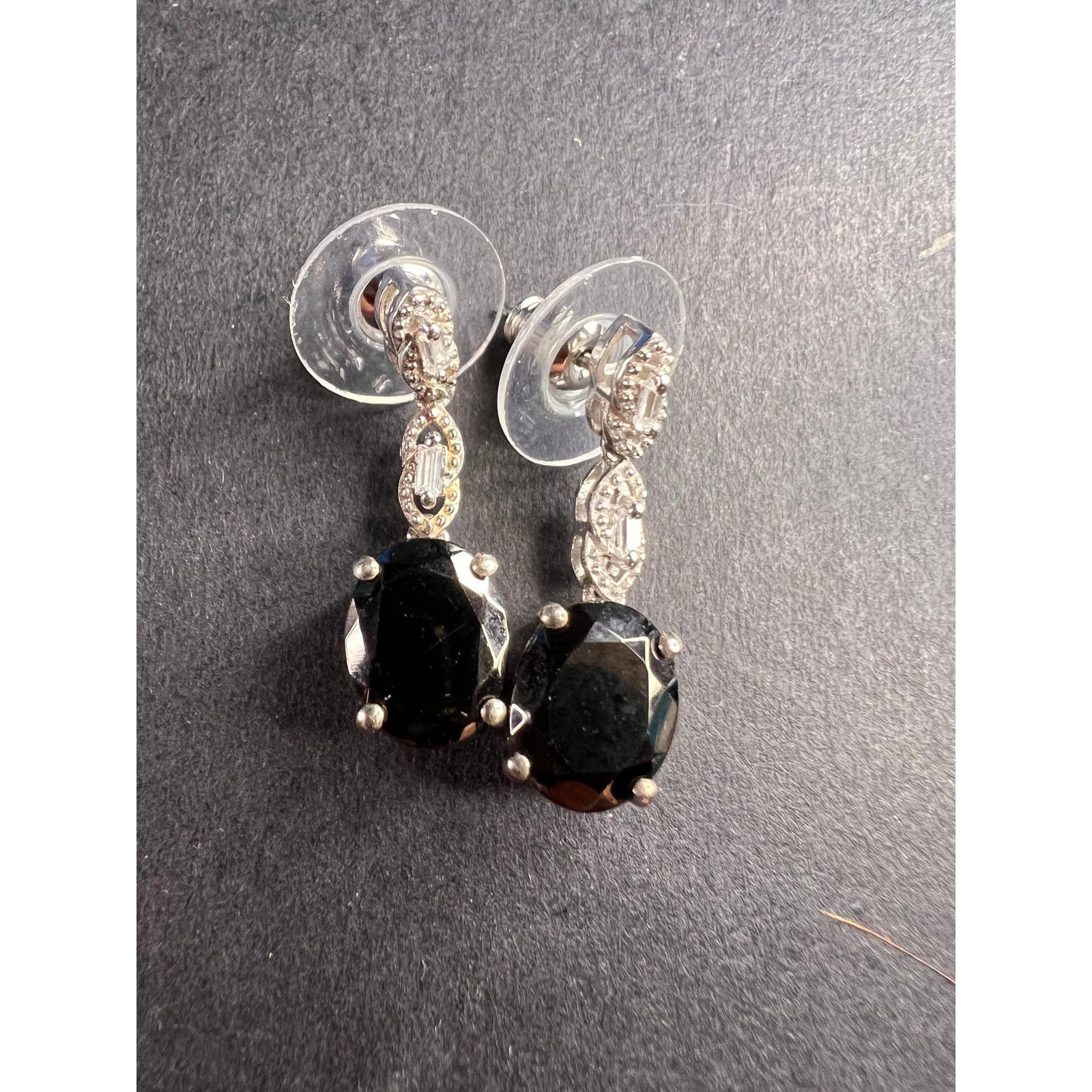 Other Elite Shungite gemstone sterling silver earrings Size ONE SIZE - 3 Thumbnail