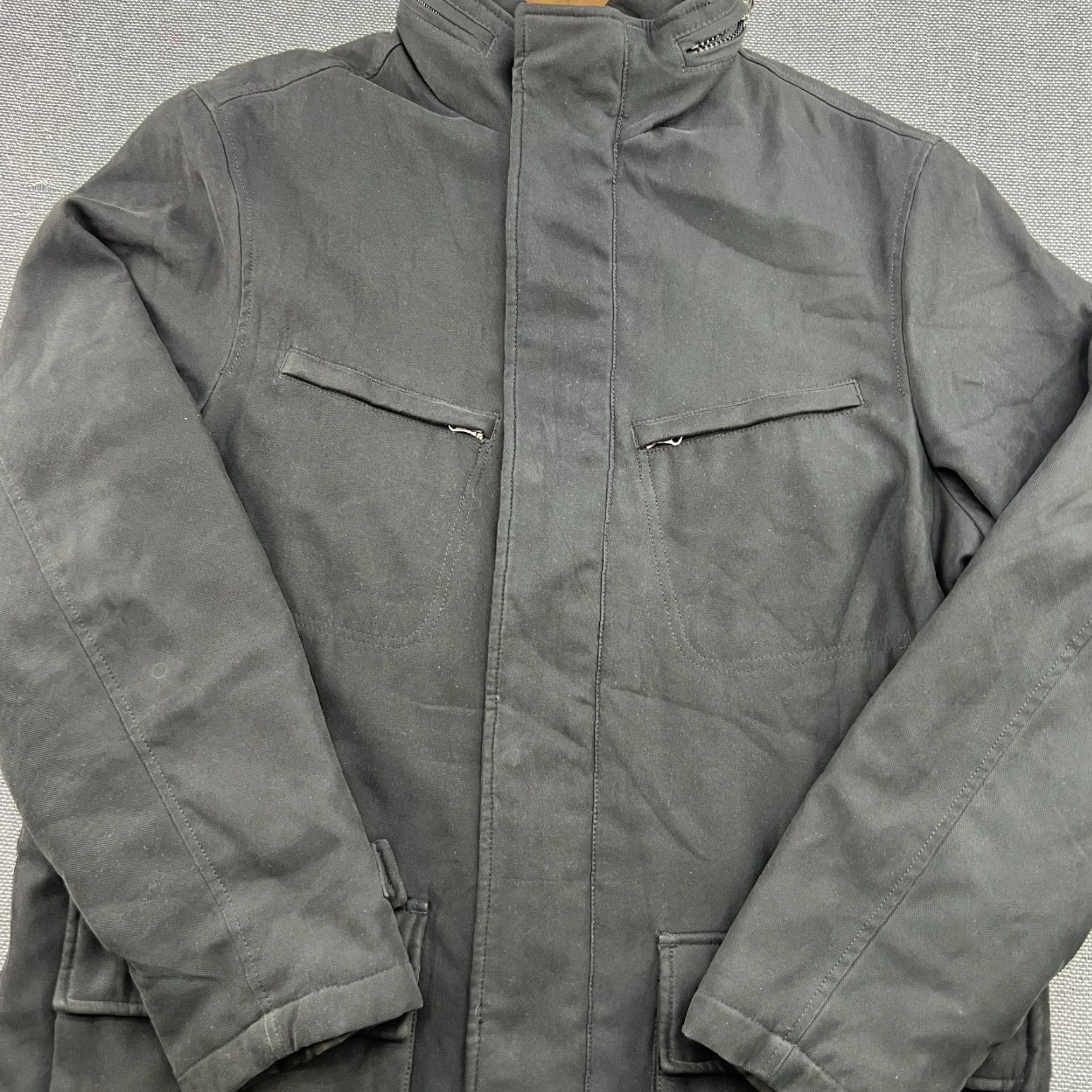 Vintage BOGGI MILANO Army Style Jacket Coat Mens L Black Hood M65 Quilted Lining Military Jacket Size US L / EU 52-54 / 3 - 3 Thumbnail