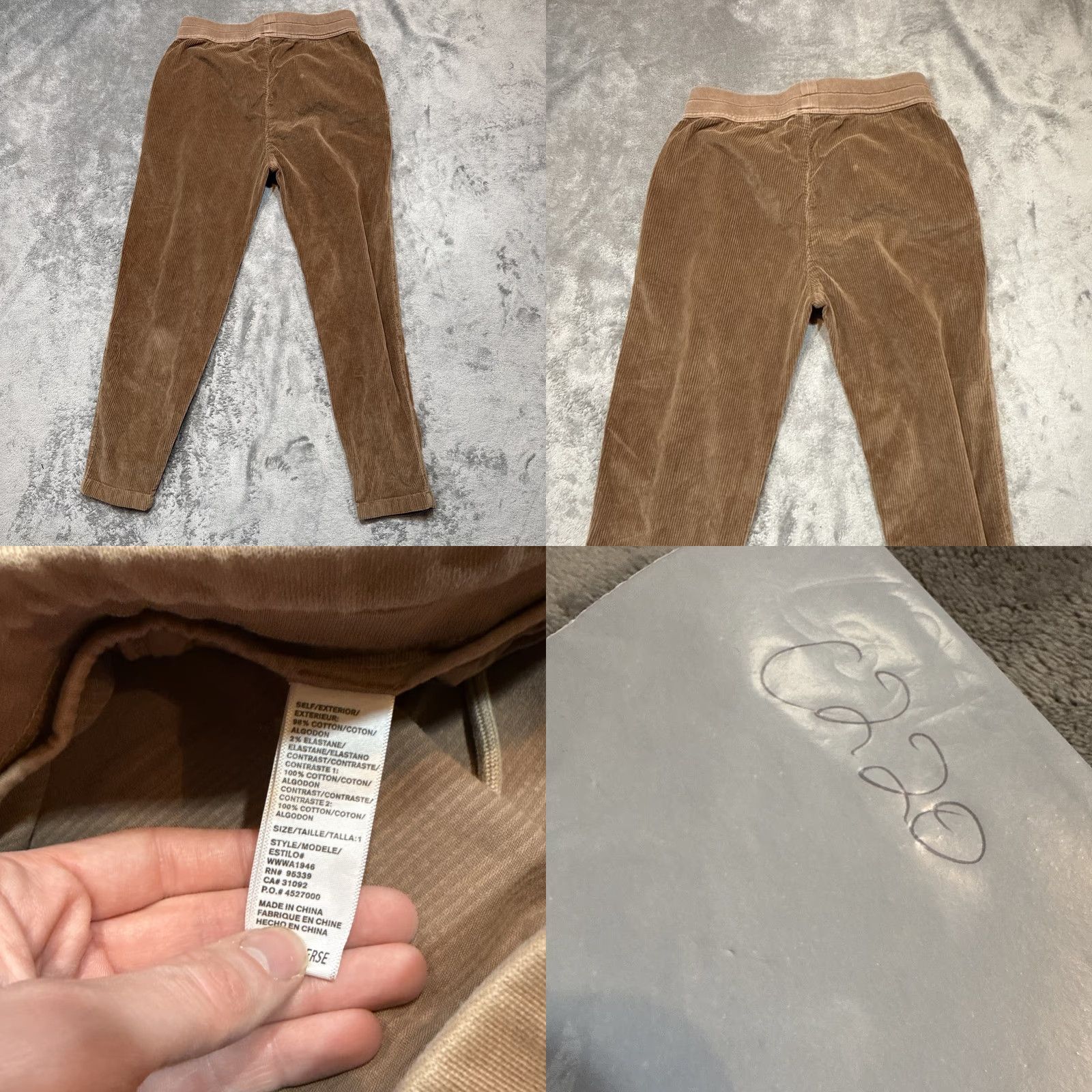 James Perse James Perse Pants Mens S Brown Corduroy Pull On Stretch Casual Preppy Chino Tapered Inseam 27 Pocket Regular Rise Mid Fabric Corduroy Size US 29 - 8 Thumbnail
