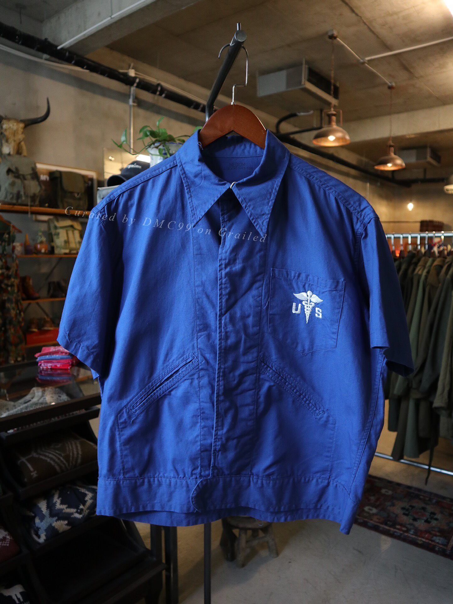 Vintage Vintage 1950s Medical Embroidered Work Shirt Size US XXL / EU 58 / 5 - 1 Thumbnail