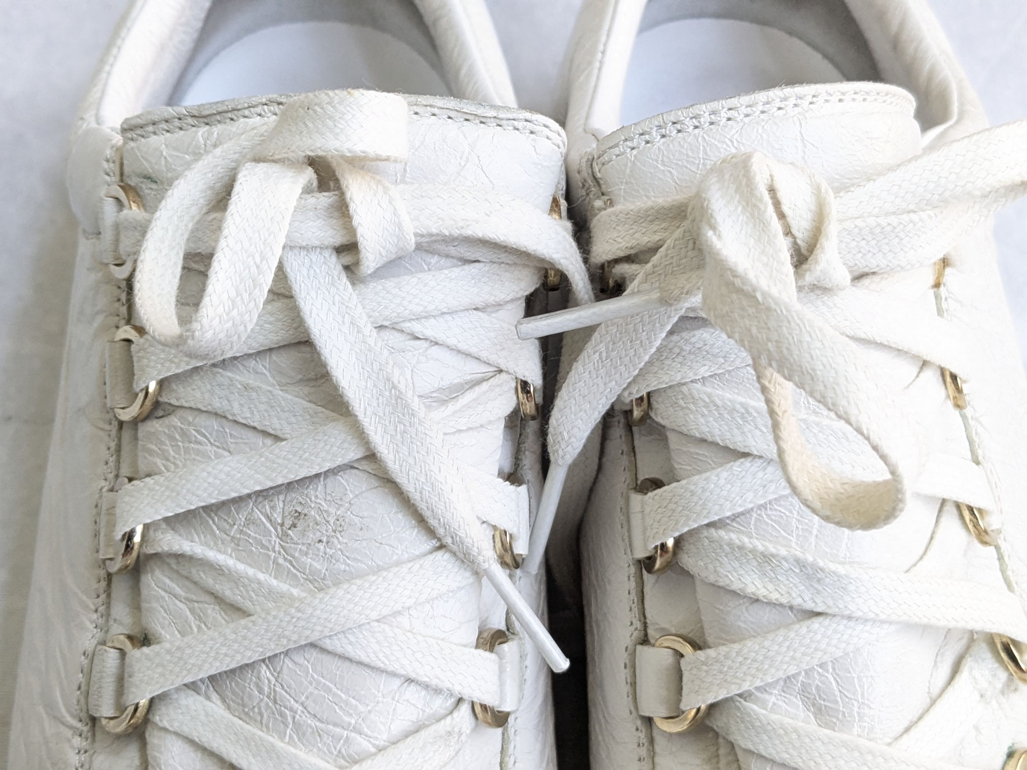 Balenciaga Arena White 8 Low Tops Leather