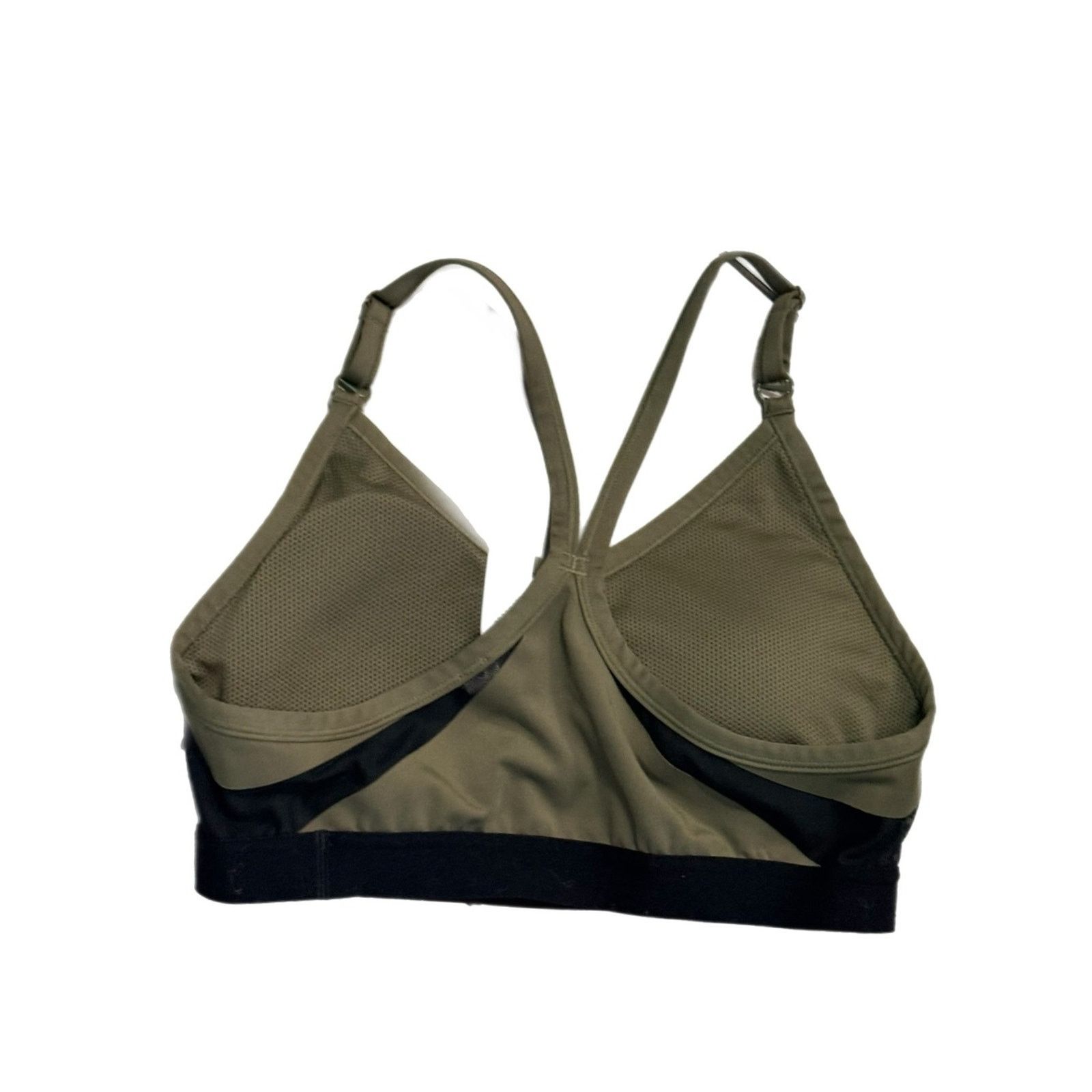 Nike Nike Olive Green Adjustable Strap Sports Bra Size L / US 10 / IT 46 - 2 Thumbnail
