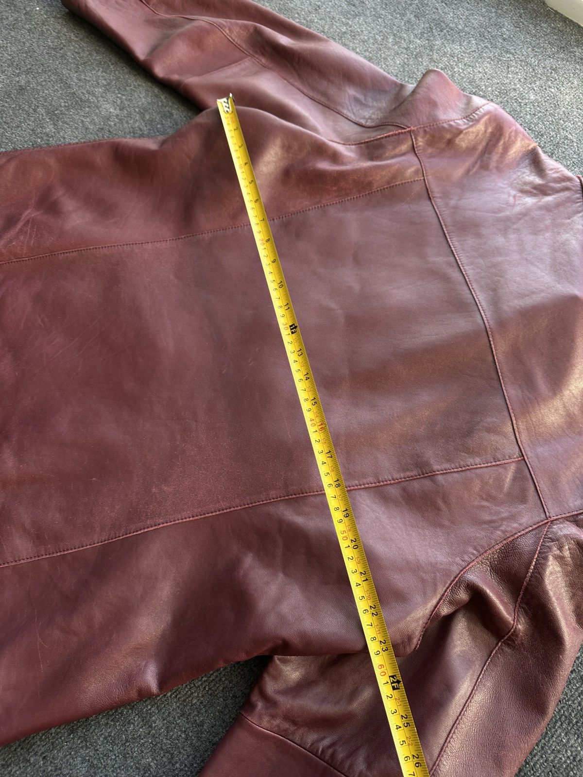 Other 🚨VNTG LEATHER JACKET COAT AVANT GARDE WESTERN DARK RED Size US M / EU 48-50 / 2 - 14 Thumbnail