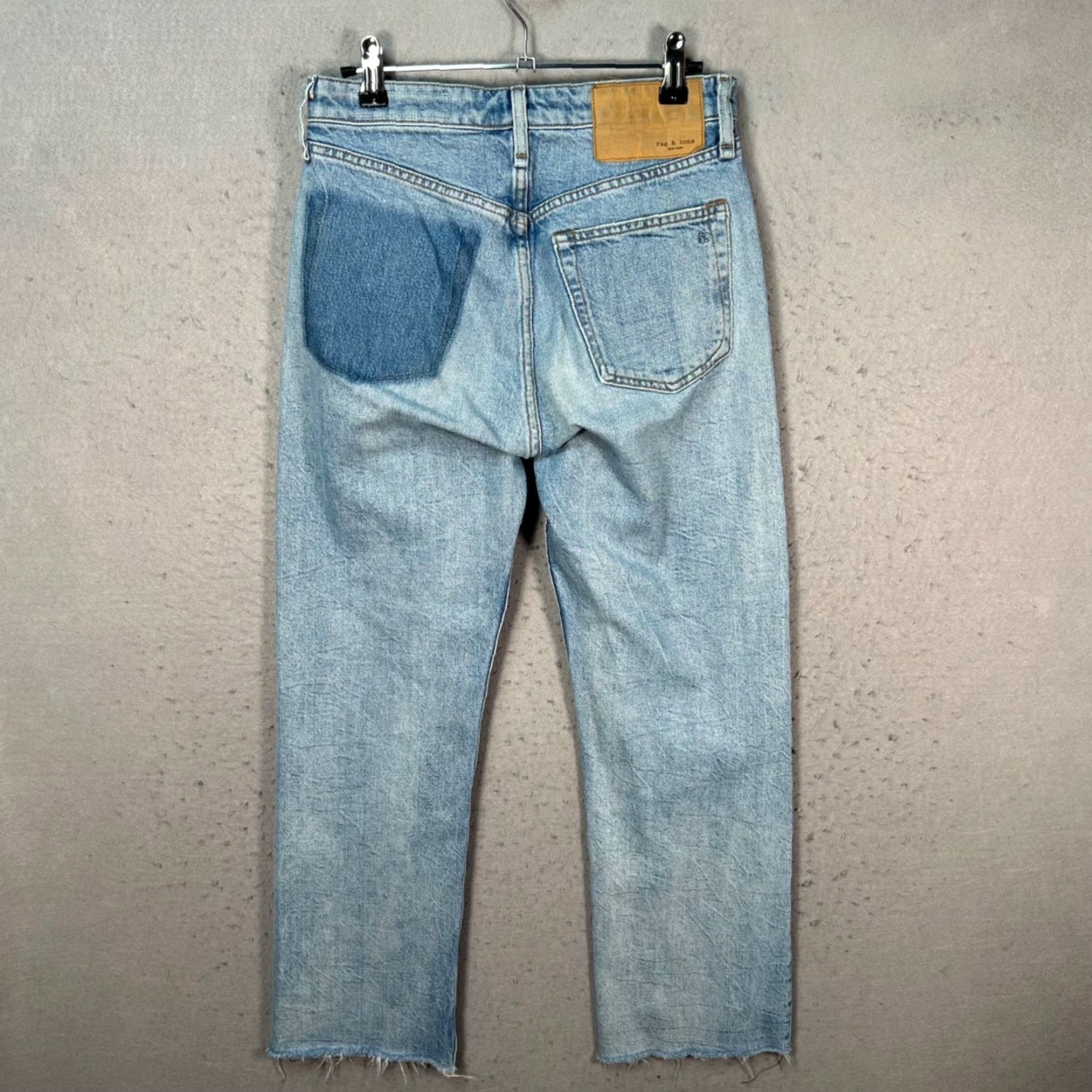 Rag & Bone Rag & Bone Jeans Womens 24 High-Rise Ankle Straight Distressed Light Wash Denim Blue 5-Pocket Womens Size 42" / US 20 - 2 Thumbnail