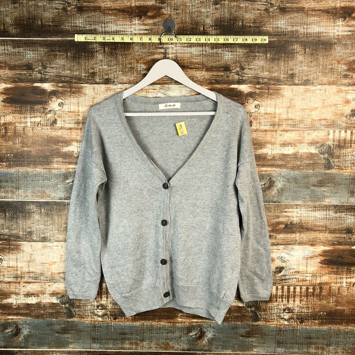 Japanese Brand In The Life Grey Cardigan Knitwear #A1580 Size M / US 6-8 / IT 42-44 - 1 Thumbnail