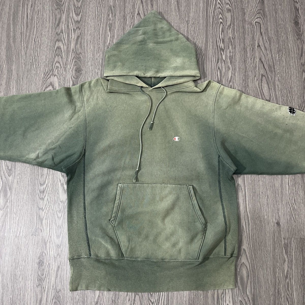 Japanese Brand Crazy SunFaded Champion Reverse Weave Basic Logo Hodie Size US L / EU 52-54 / 3 - 5 Thumbnail