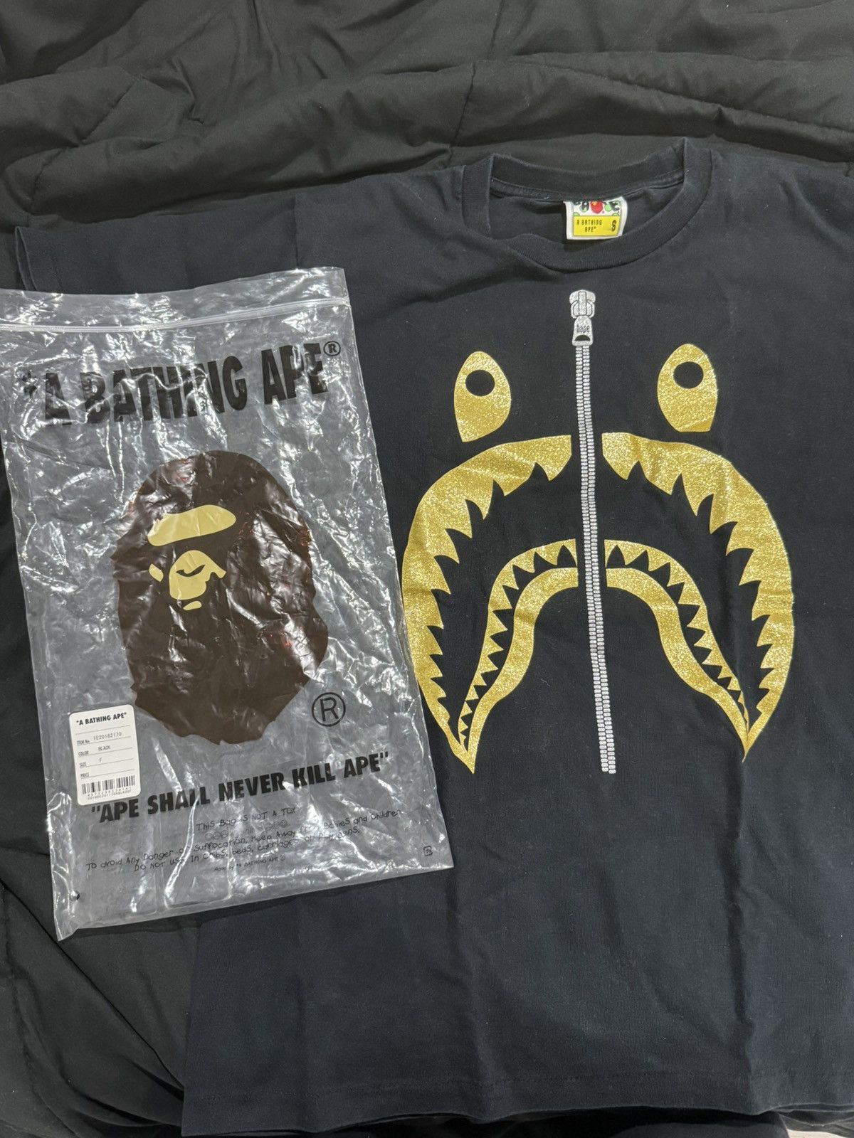 Bape Glitter Shark Tee Size US S / EU 44-46 / 1 - 2 Thumbnail