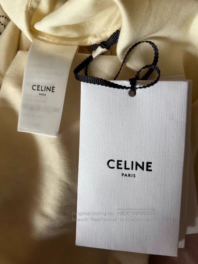 Celine Celine Palm Tree Studs Crystal Short Sleeve Shirt i Size XS / US 0-2 / IT 36-38 - 3 Thumbnail