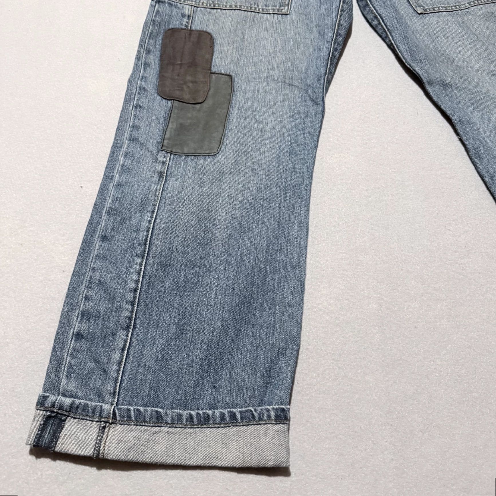 Armani Exchange Armani Exchange Jeans Men's Blue Patchwork Carpenter Pockets Zip Fly - 36 Size US 36 / EU 52 - 5 Thumbnail