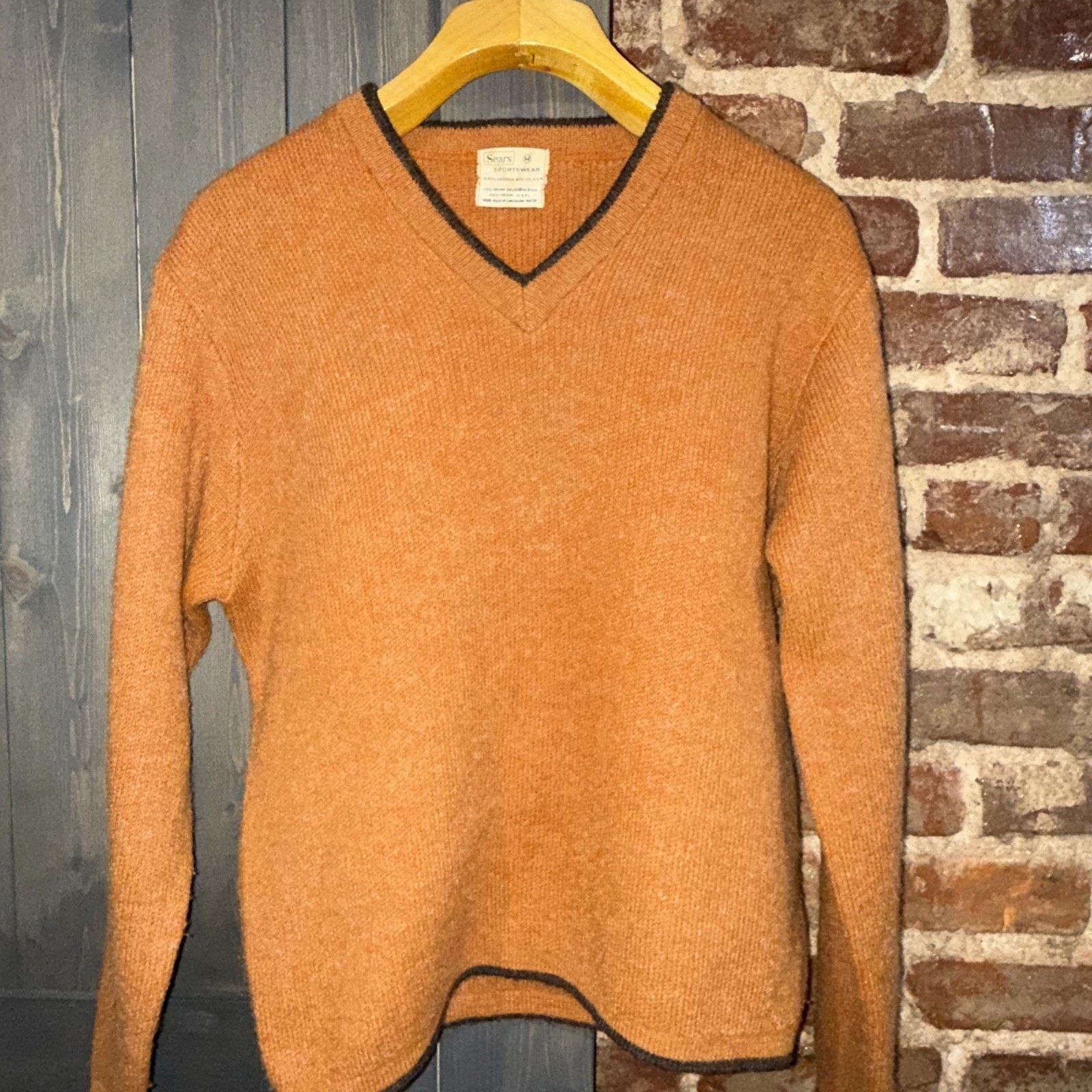 Sears Sears Vintage Wool Blend Men’sSweater Size M Preppy Outdoor Size US M / EU 48-50 / 2 - 2 Thumbnail