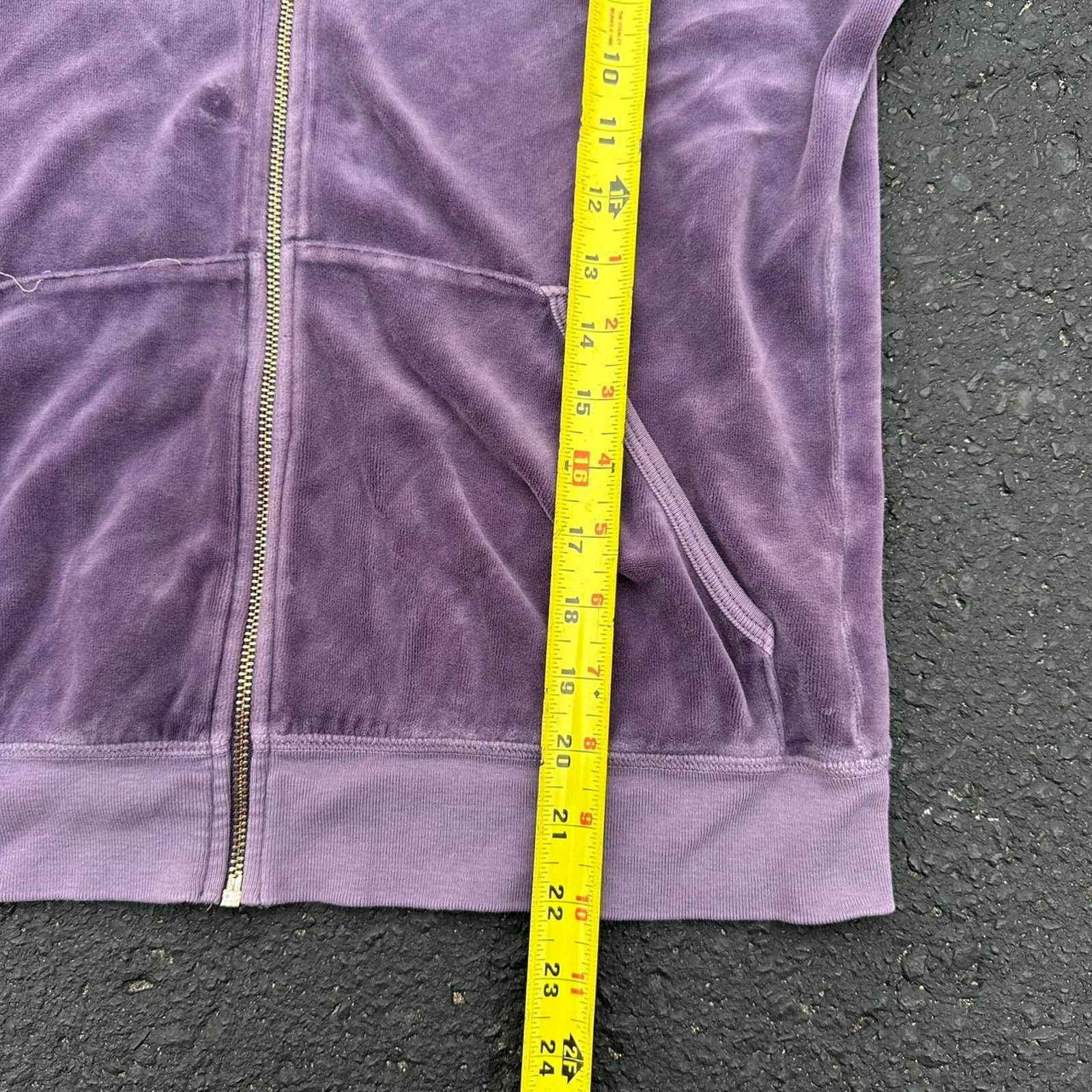 Juicy Couture × Vintage Juicy Couture Velour Zip Up Hoodie Size XL / US 12-14 / IT 48-50 - 5 Thumbnail