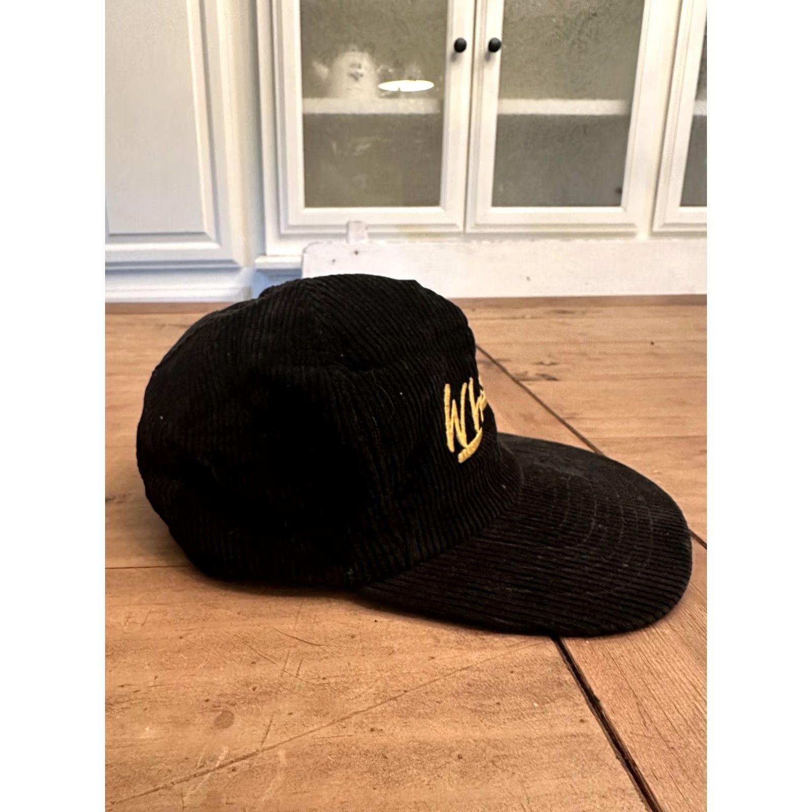 Spell VINTAGE HaT Whistler Mountain Black Corduroy Trucker Cap Hat Spell Out Baseball Cap Adults Black Corduroy Trucker Hat Mens Size ONE SIZE - 3 Thumbnail