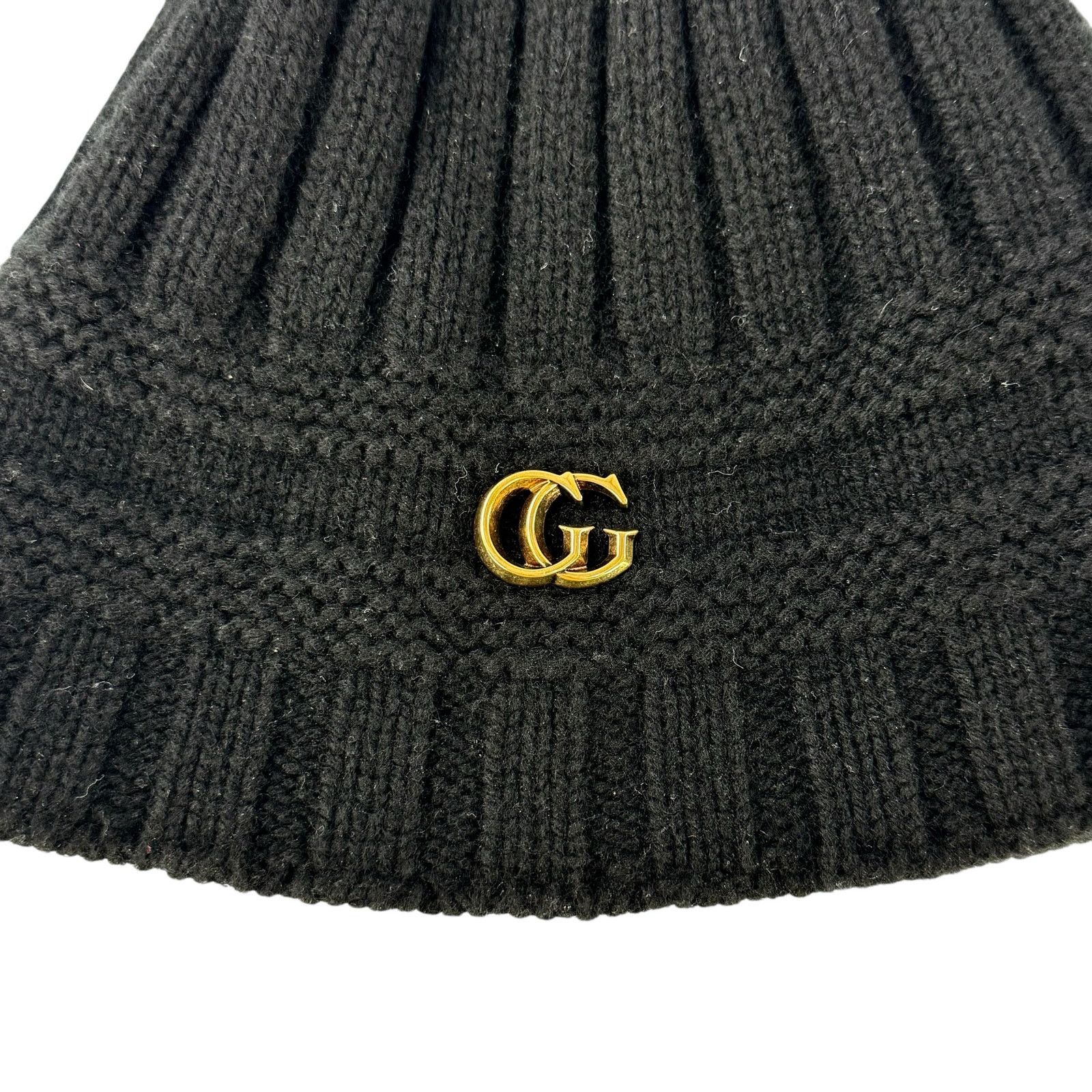 Gucci Gucci GG Black Knit Beanie Size ONE SIZE - 3 Thumbnail