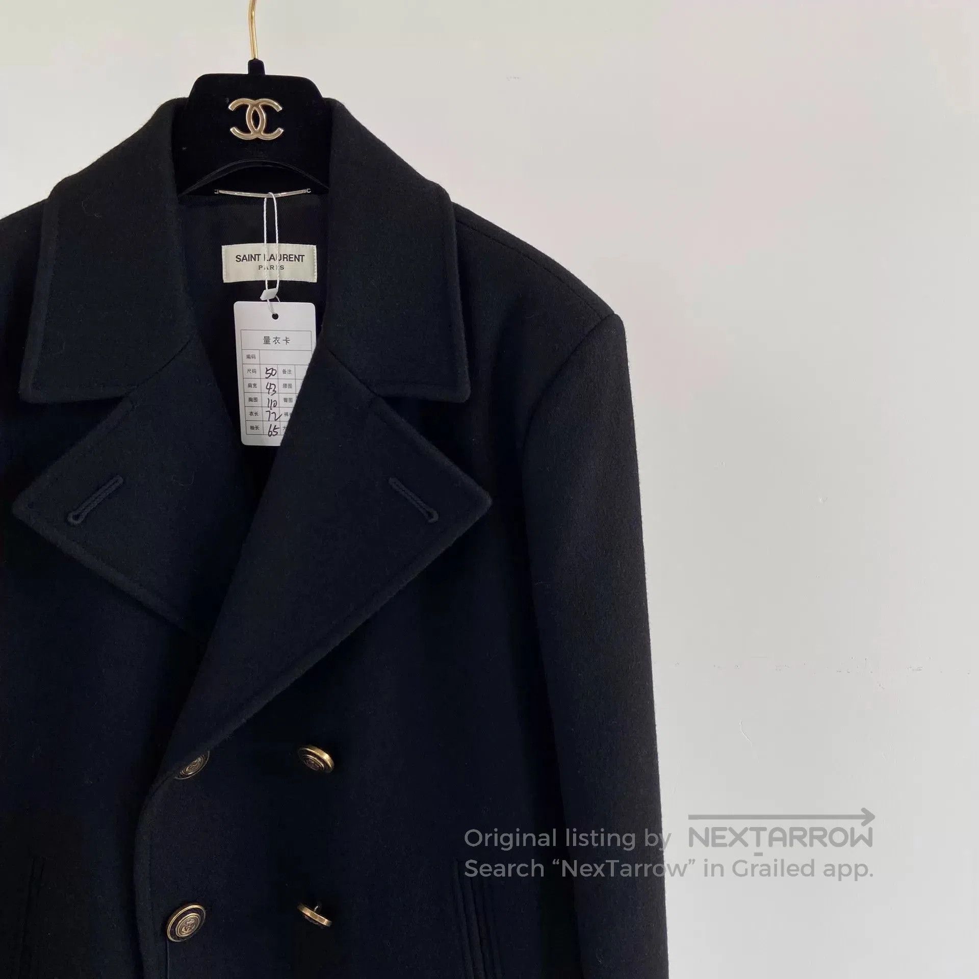 Saint Laurent Paris Black Double. Size US M / EU 48-50 / 2 - 1 Thumbnail