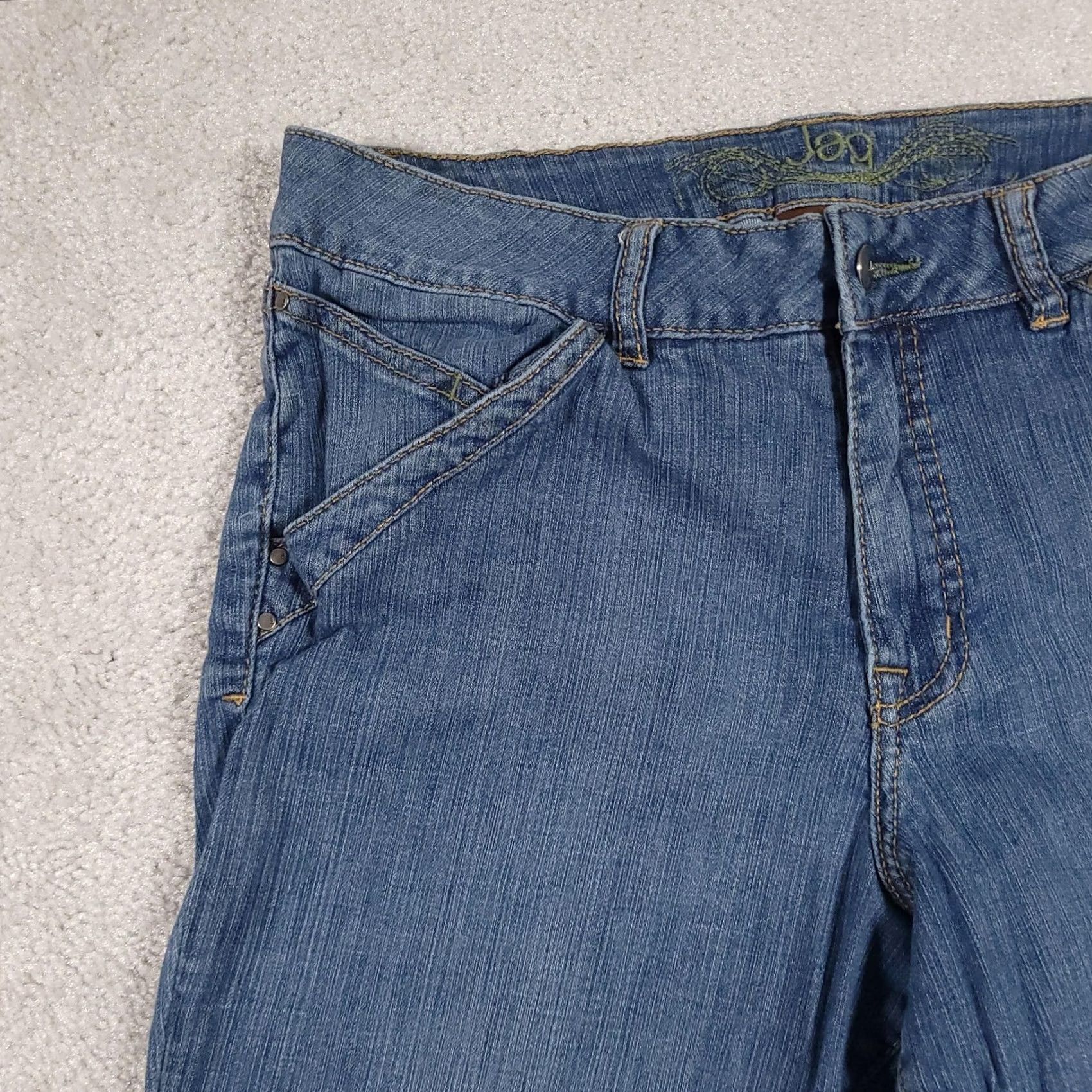Vintage Jag Jeans Pants Womens 16 Stretch Denim Straight Mid Rise Classic Casual Capri Jeans Size 38" / US 16 / IT 52 - 3 Thumbnail