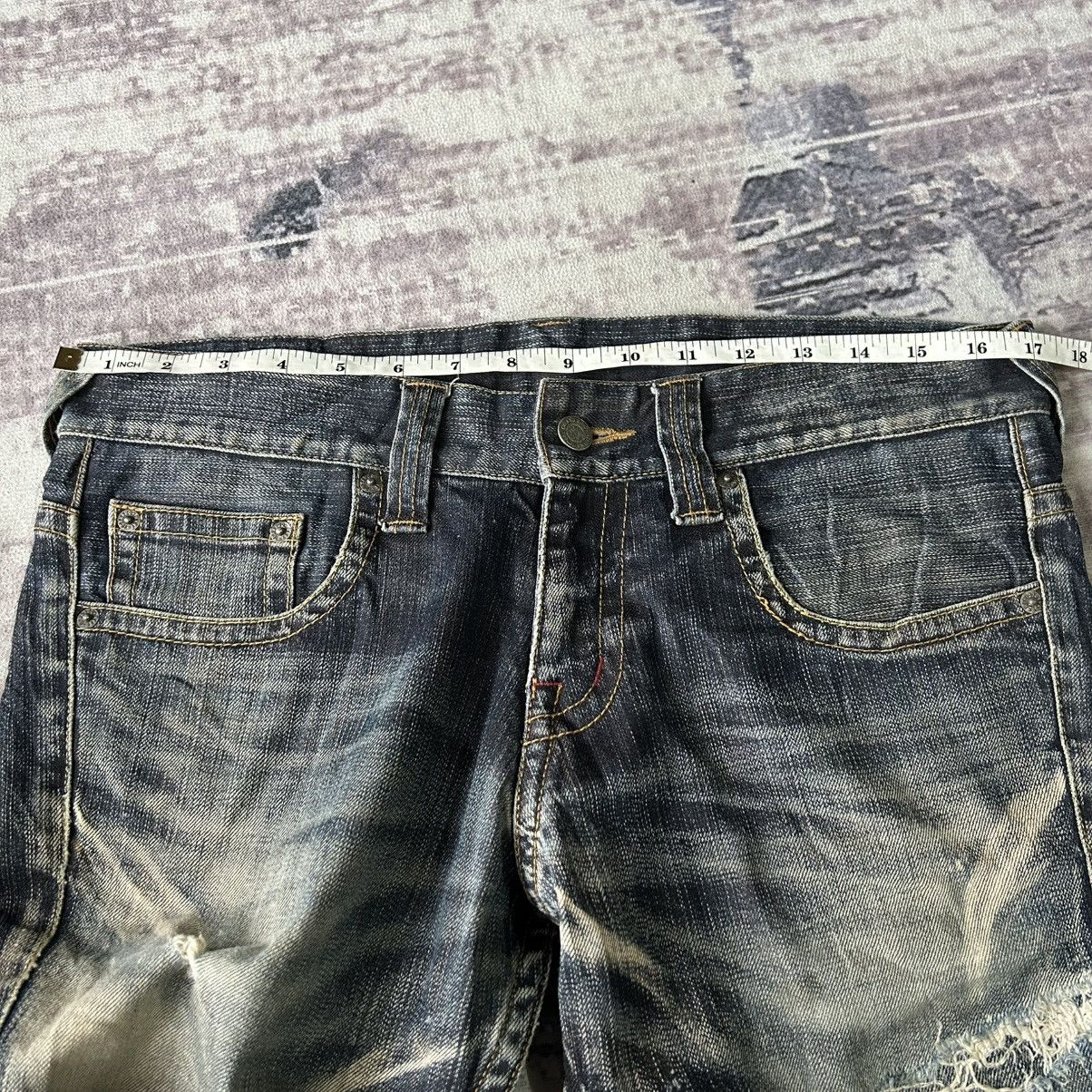 Tornado Mart Flared “ Tornado Mart “ Distressed Mudwash Jeans Size US 34 / EU 50 - 11 Thumbnail