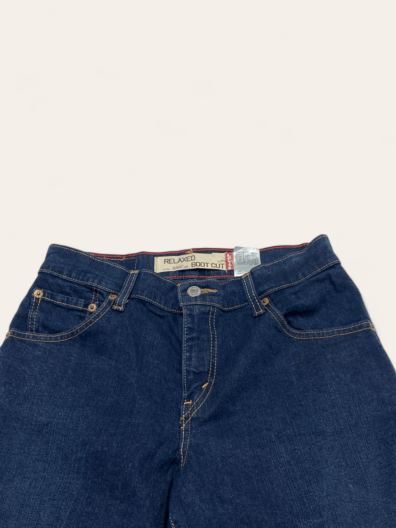 Jean Vintage LEVI'S Navy Denim Jeans 550 Bootcut Relaxfit Size US 29 - 5 Thumbnail