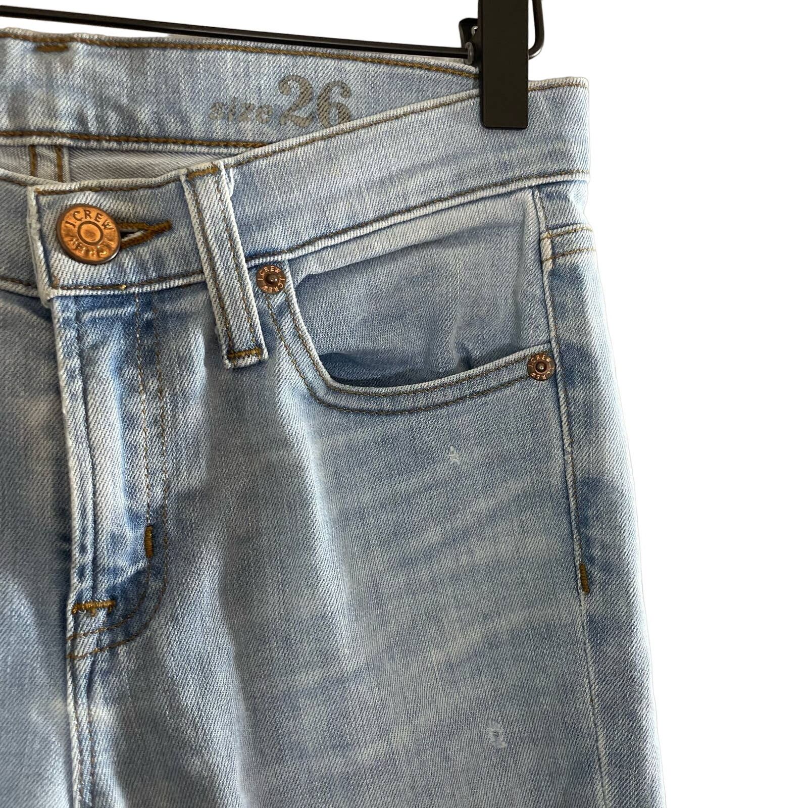 J.Crew J Crew Toothpick Light Wash Distressed Skinny Jeans - 26 Size 26" / US 2 / IT 38 - 3 Thumbnail